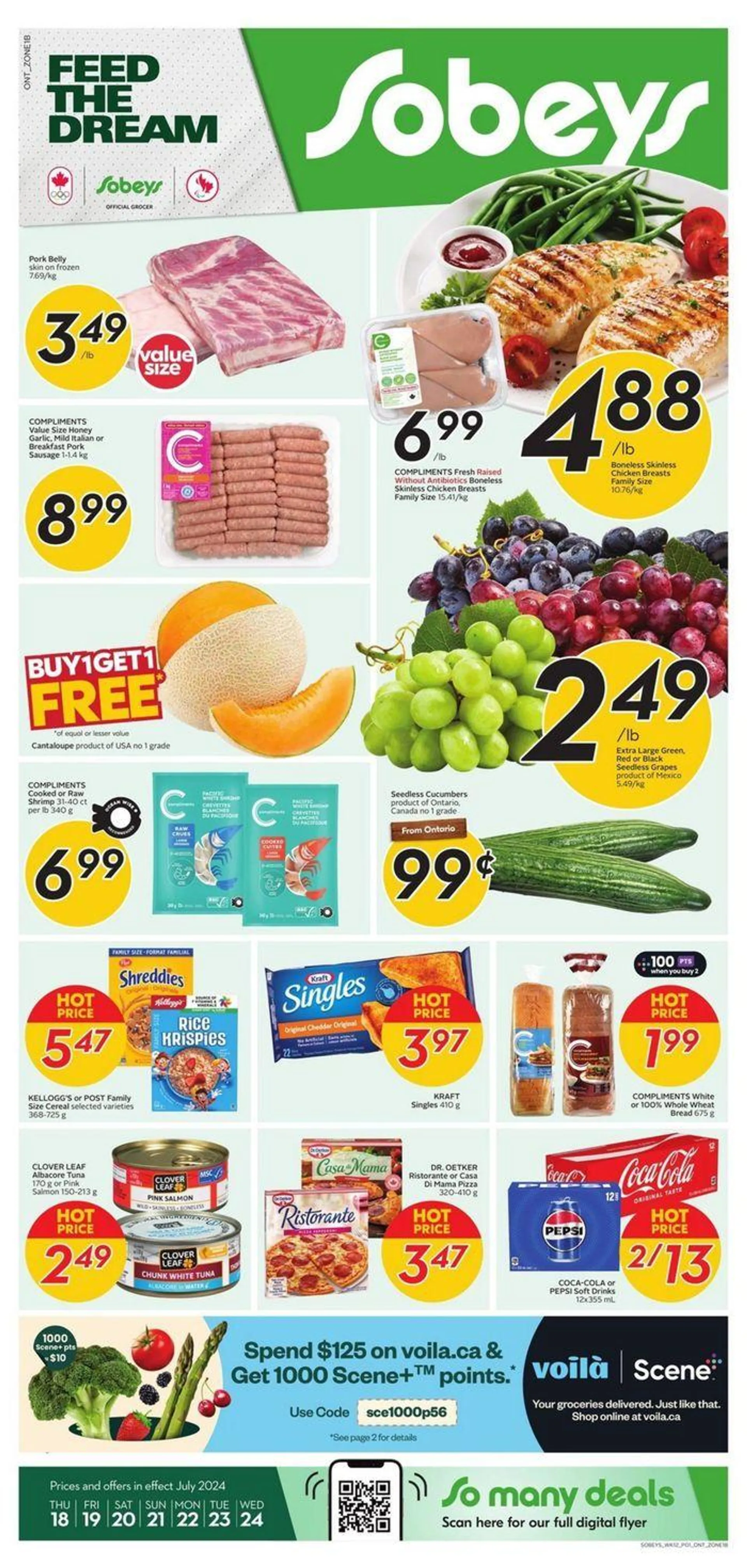 Sobeys Weekly ad from July 18 to August 1 2024 - flyer page 1