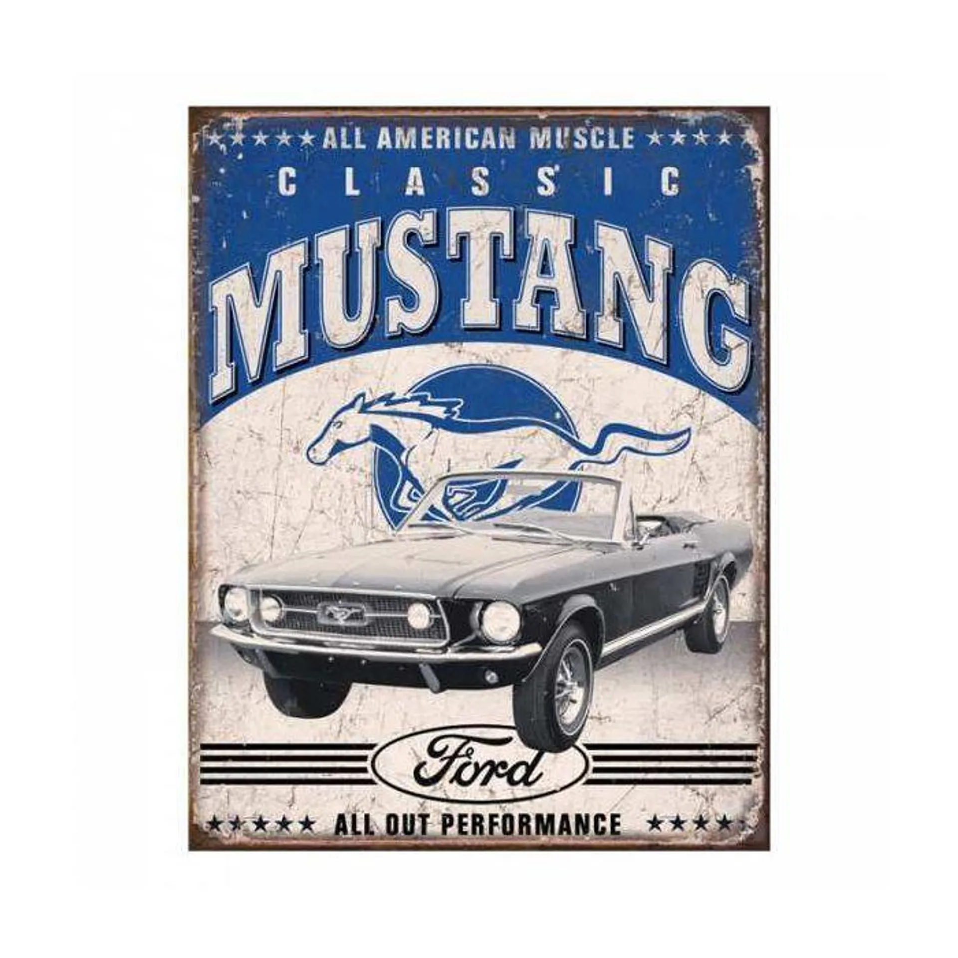 Classic Mustang Tin Sign