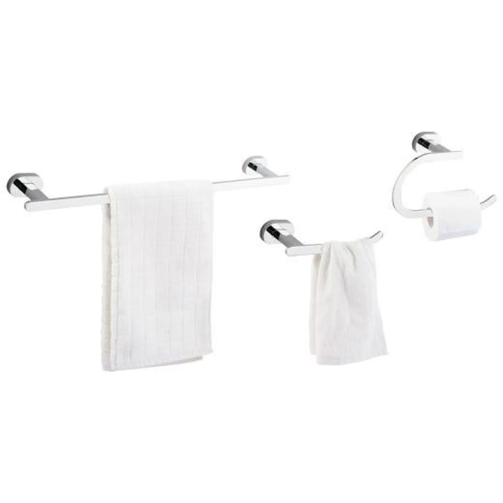 Towel Bar, Ring, Tissue Holder (3-Piece Set)