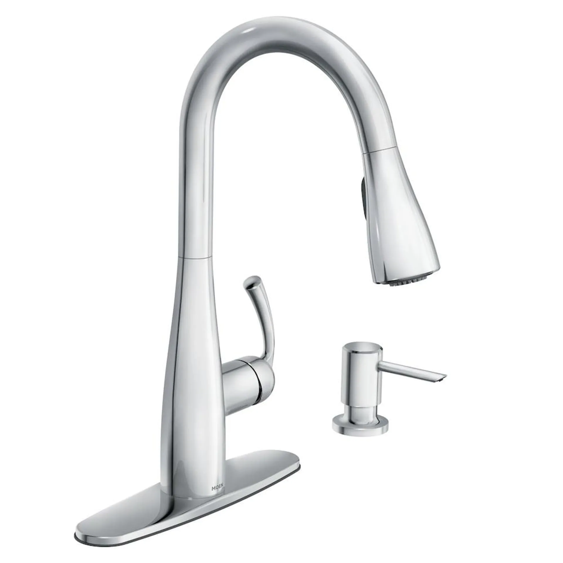 Essie Pull Down Kitchen Faucet/Tap with Soap Dispenser in Chrome