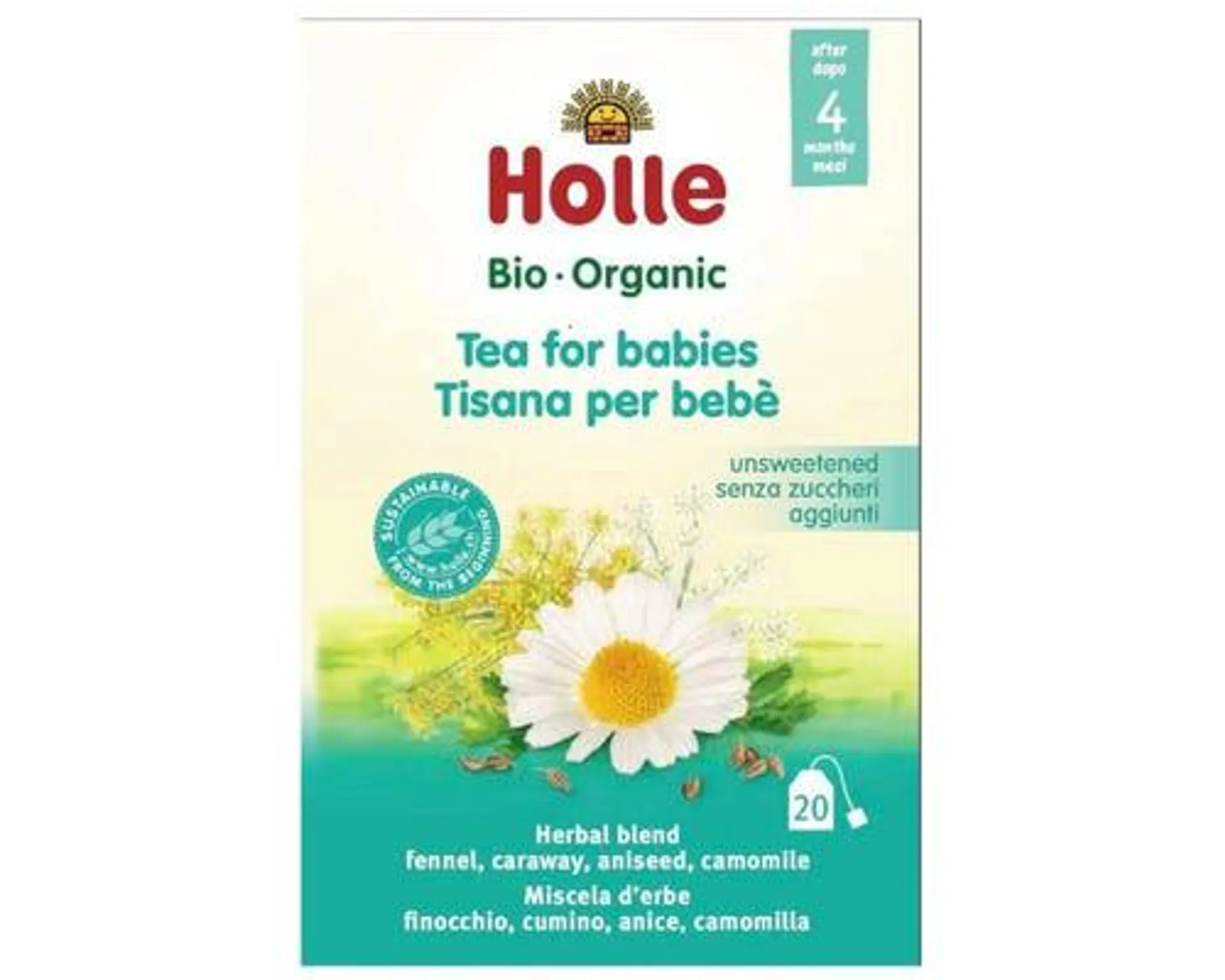 Holle Bio-Organic Tea for Babies 20 Tea Bags