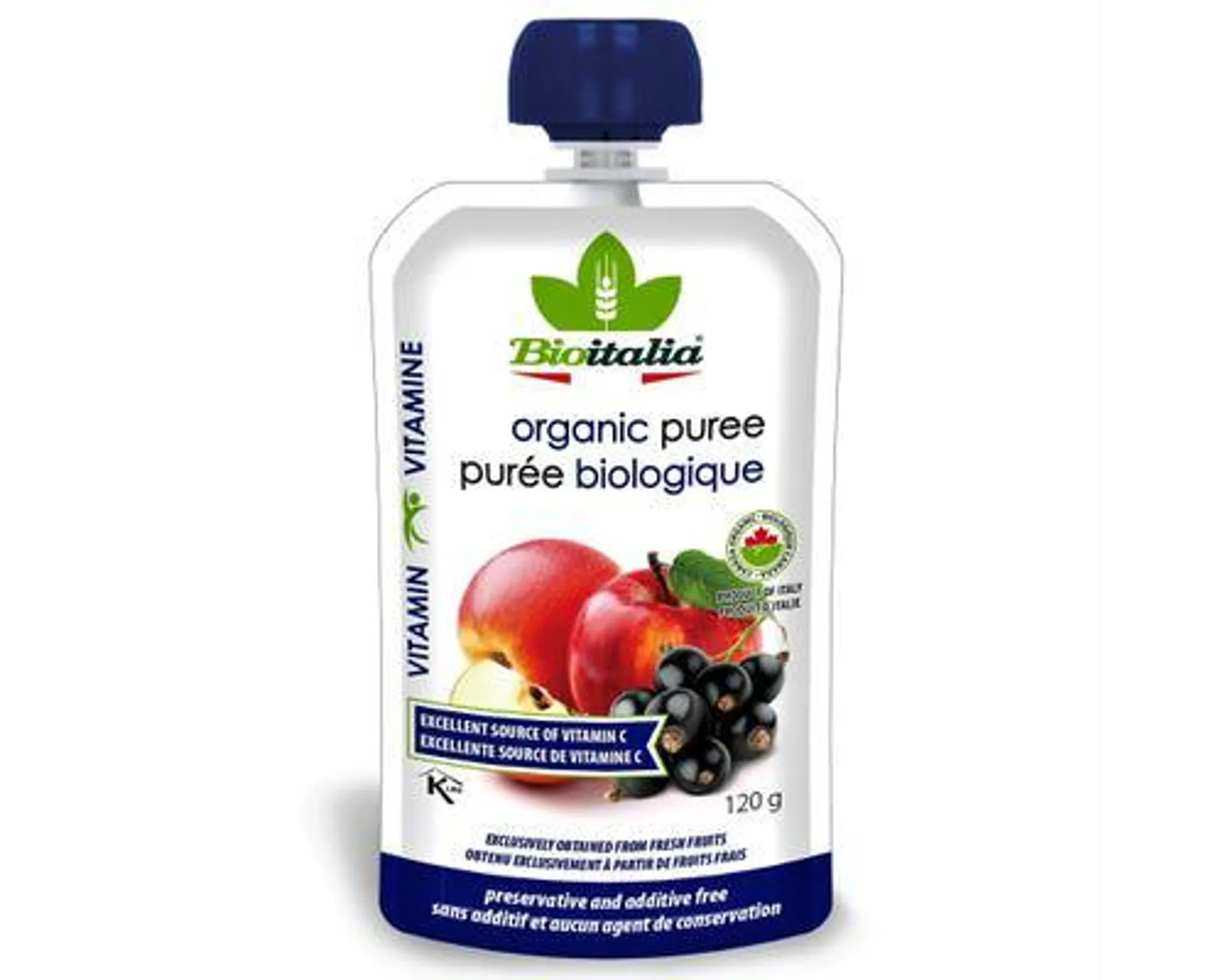 Bioitalia Organic Smoothie Apple & Black Current 120g