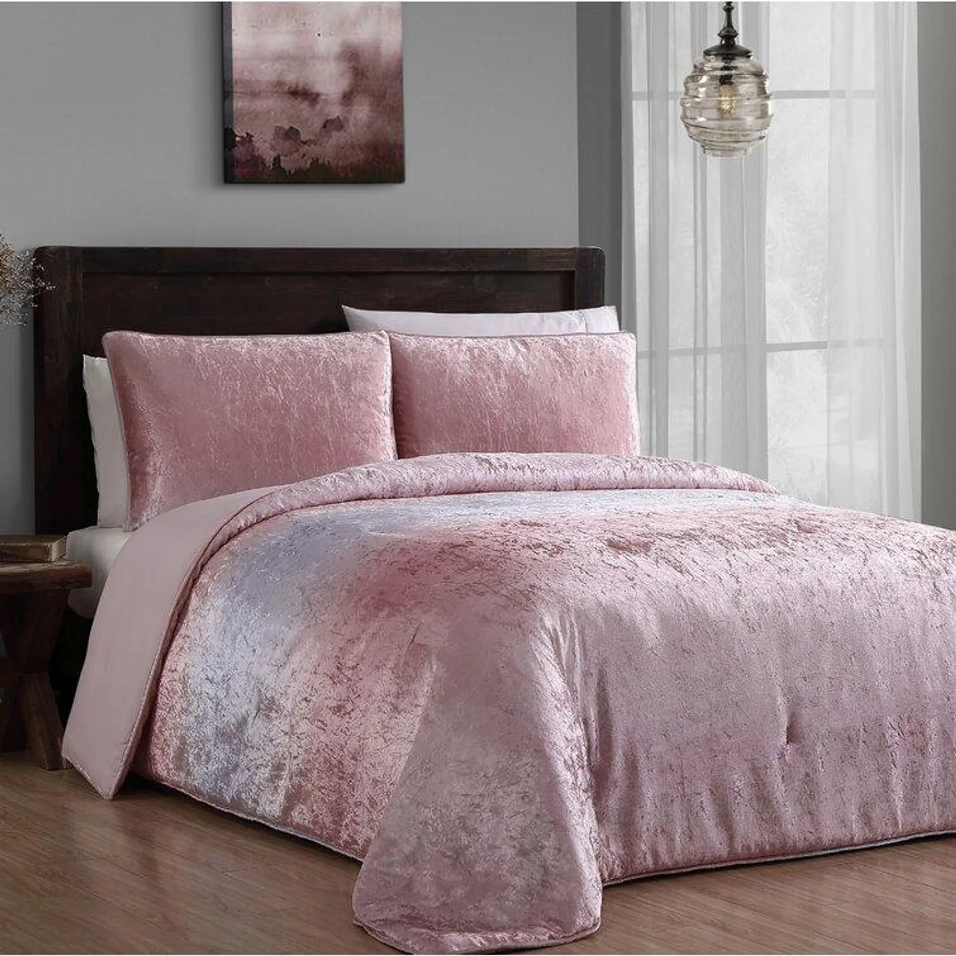 Mccullen Velvet Solid Colour Comforter Set