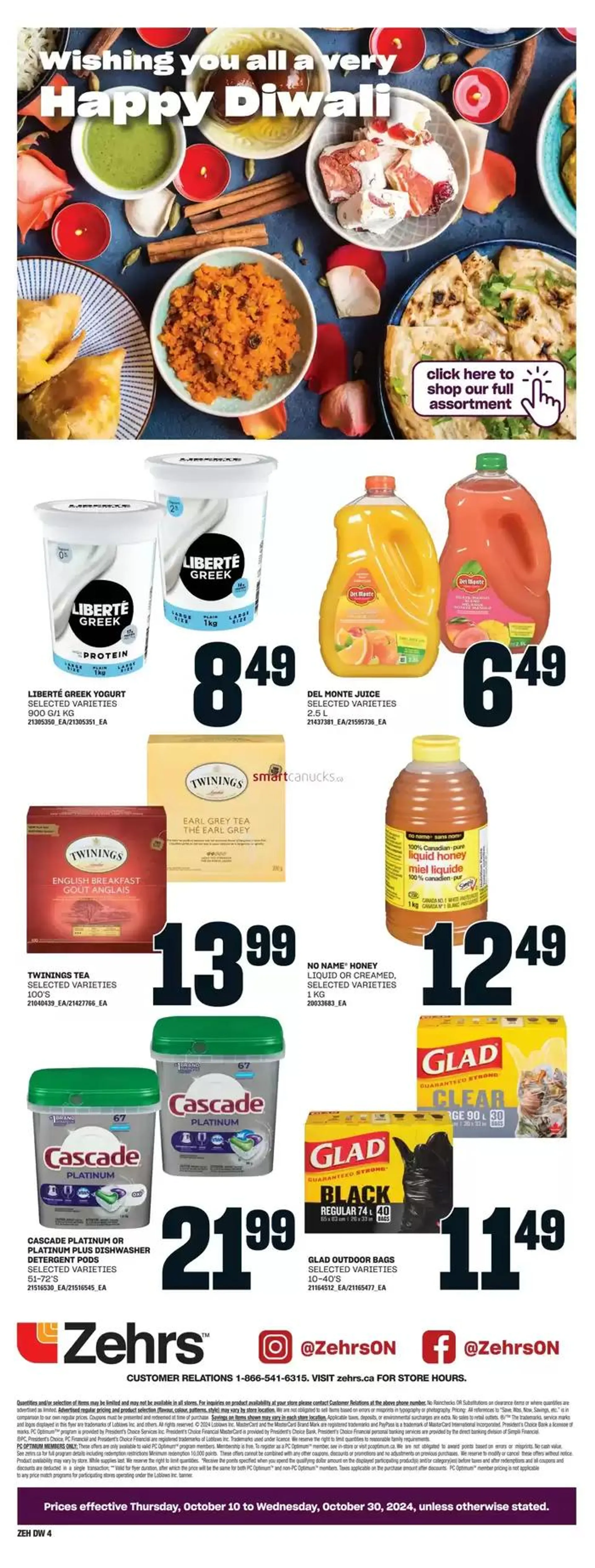 Zehrs Markets weeky flyer from October 10 to October 30 2024 - flyer page 4