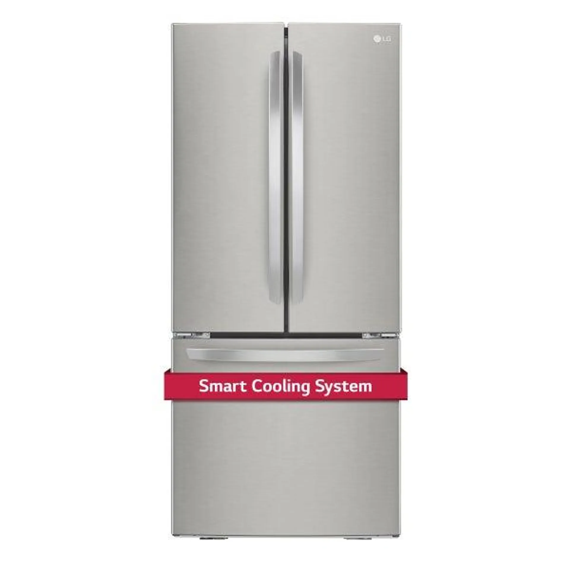 LG 30 in. 21.8 cu. ft. Smudge-resistant Stainless-steel French Door Refrigerator with Smartdiagnosis