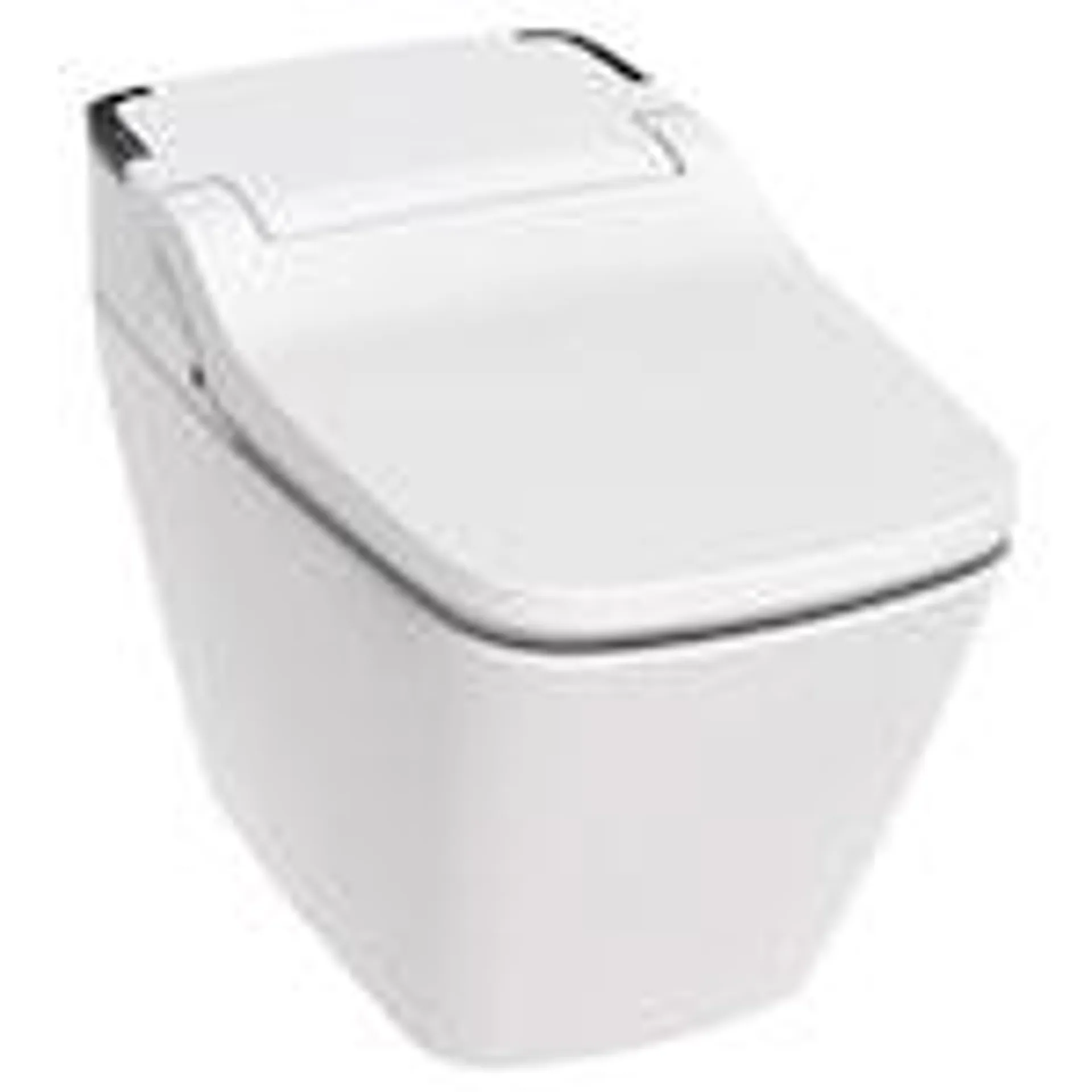 STYLEMENT 1-Piece 1.12 GPF Single Flush Square Standard Smart Bidet Toilet in White with Auto Lid
