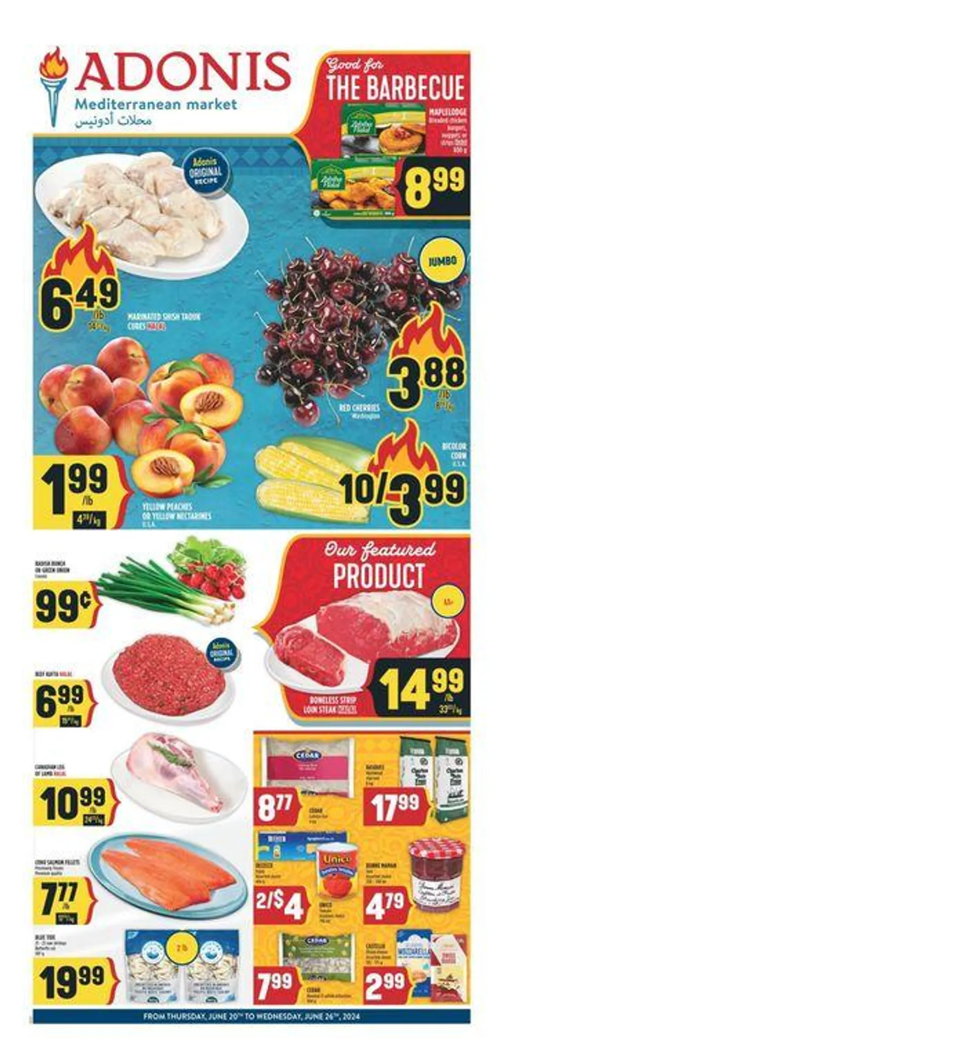 Adonis Mediterranean Market from June 20 to June 26 2024 - flyer page 1