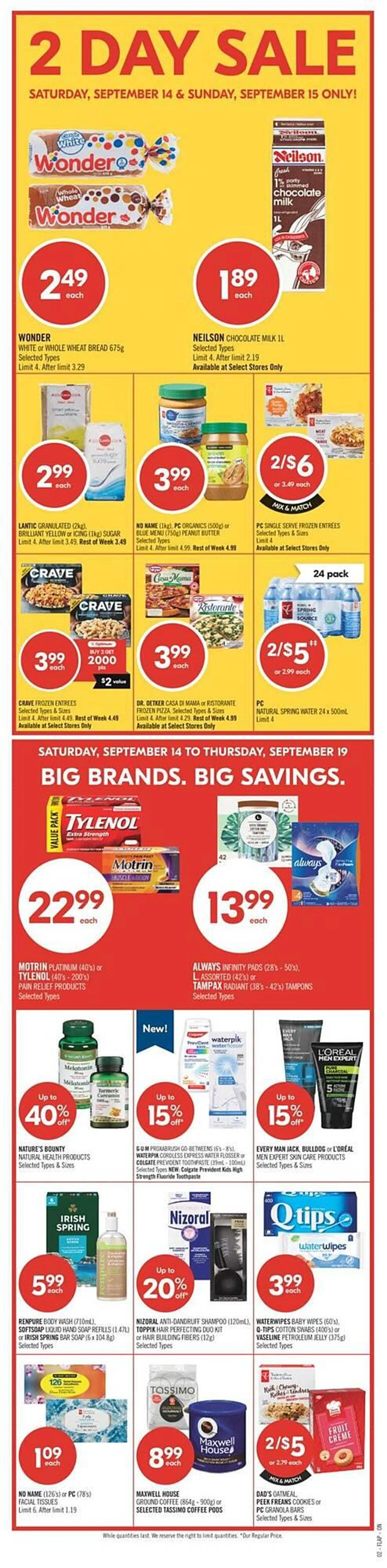 Shoppers Drug Mart flyer from September 14 to September 20 2024 - flyer page 3