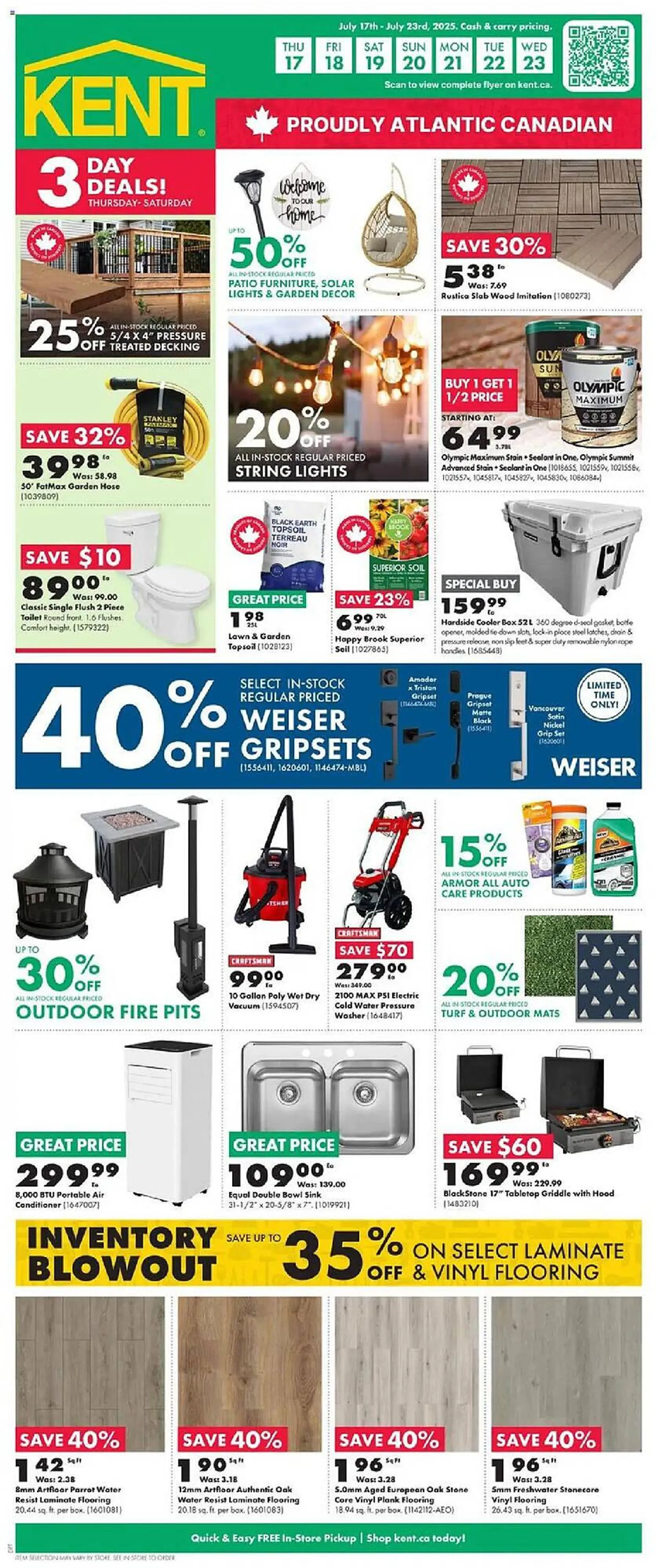 Kent flyer from July 17 to July 23 2025 - flyer page 1