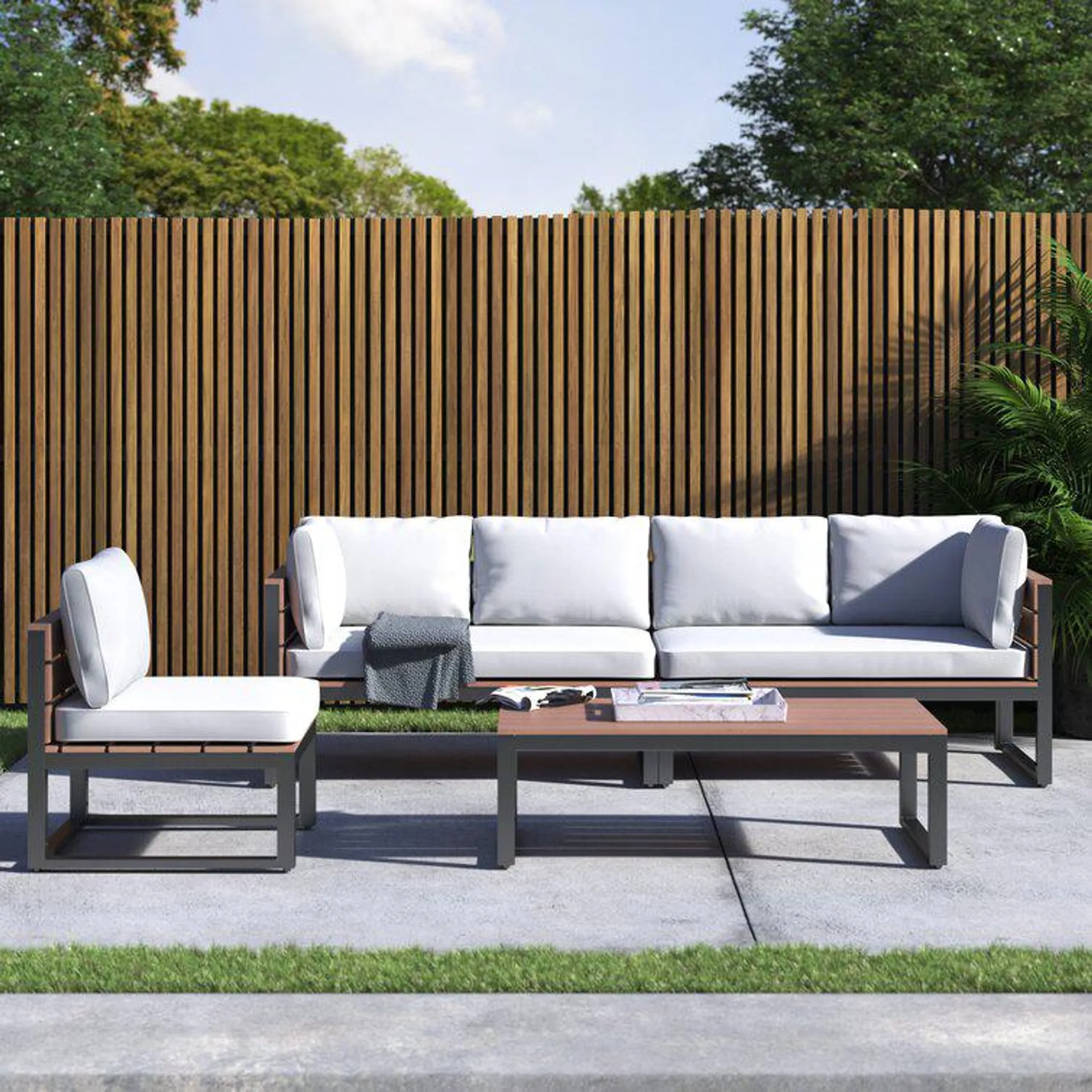 Castleford 5 - Person Outdoor Seating Group with Cushions