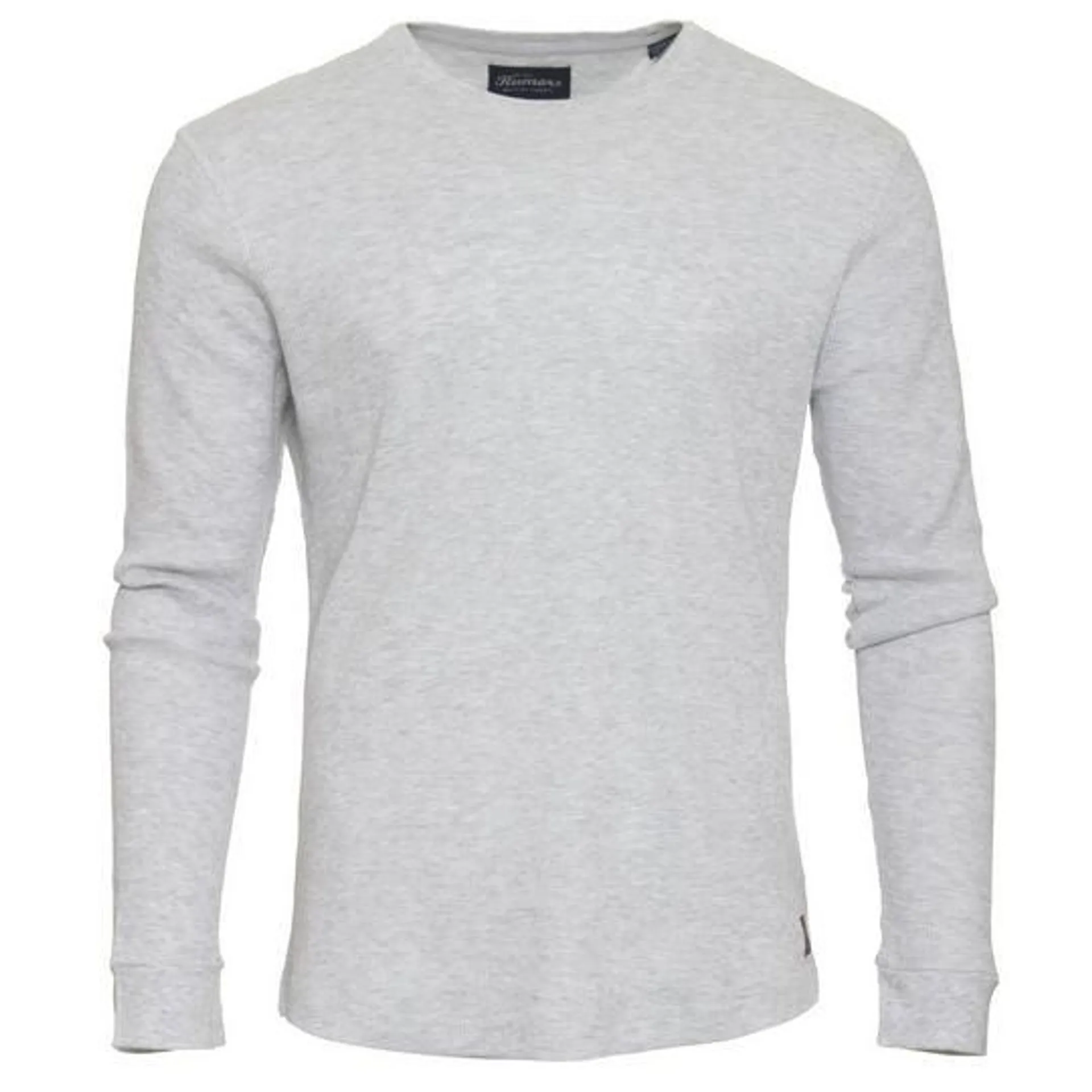 Men's Long Sleeve Waffle Knit Crew Neck Top