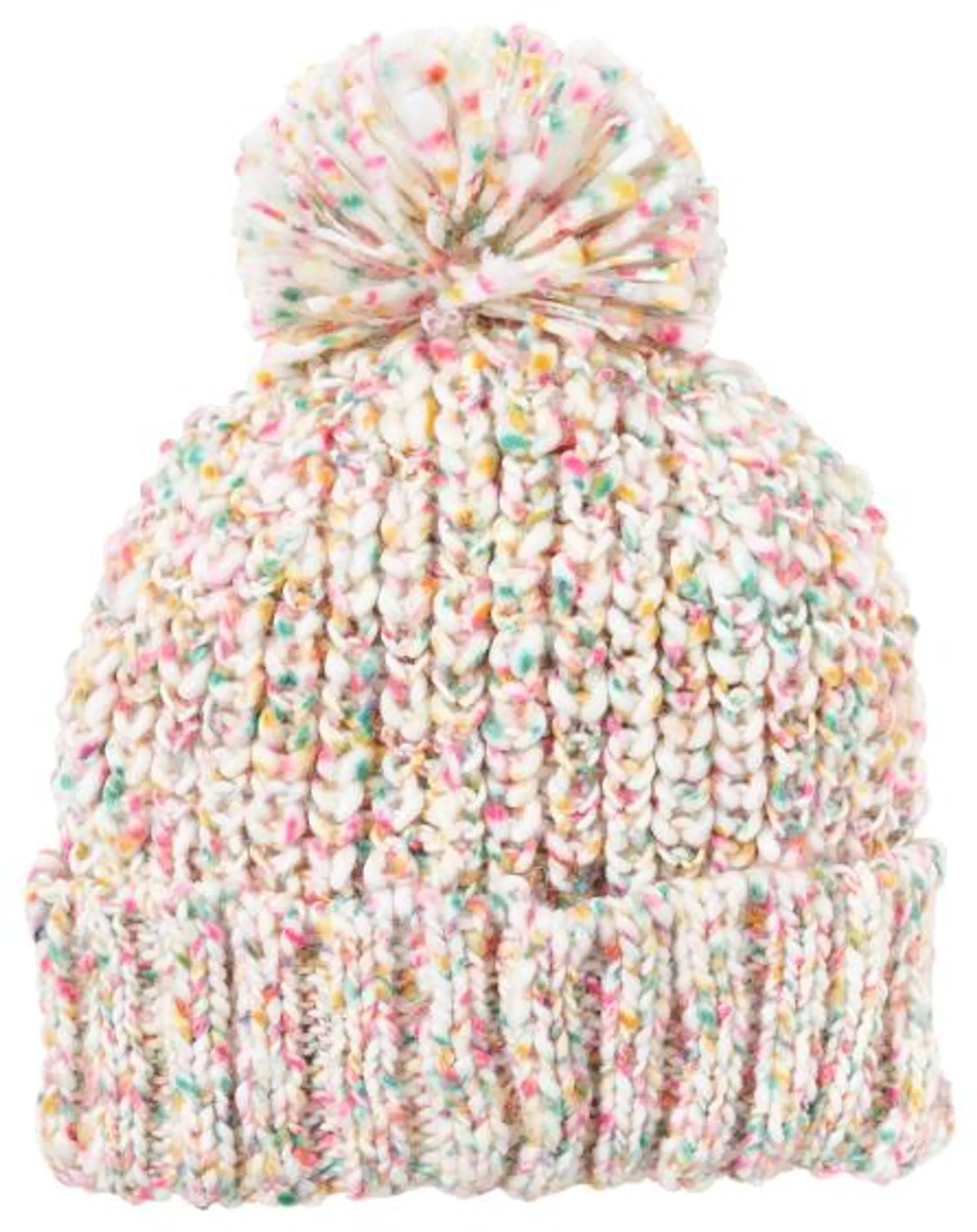 Grand Sierra Sprinkles Cuff Knit Pom-Pom Beanie Hat for Kids