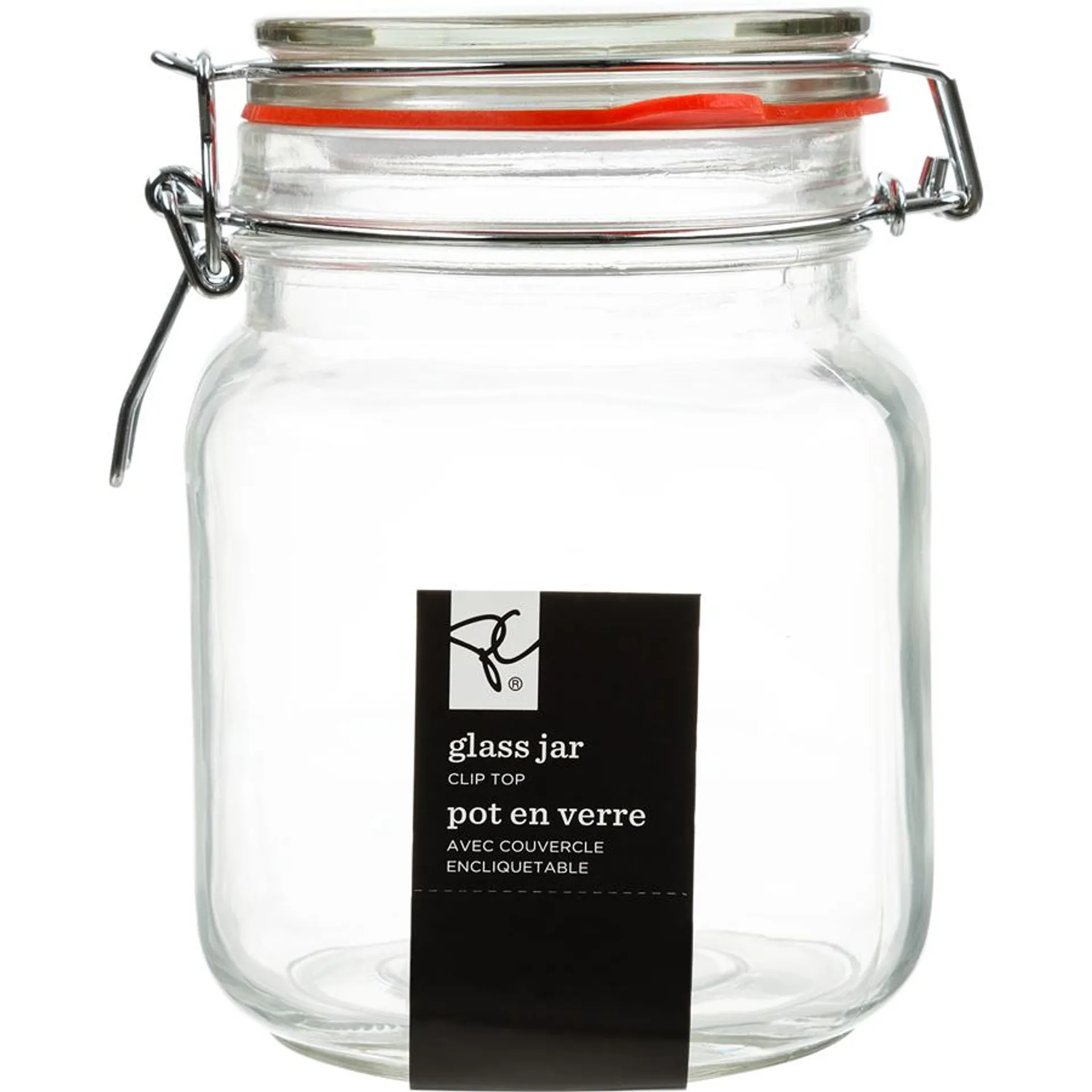 Square Clip Top Jar 1L