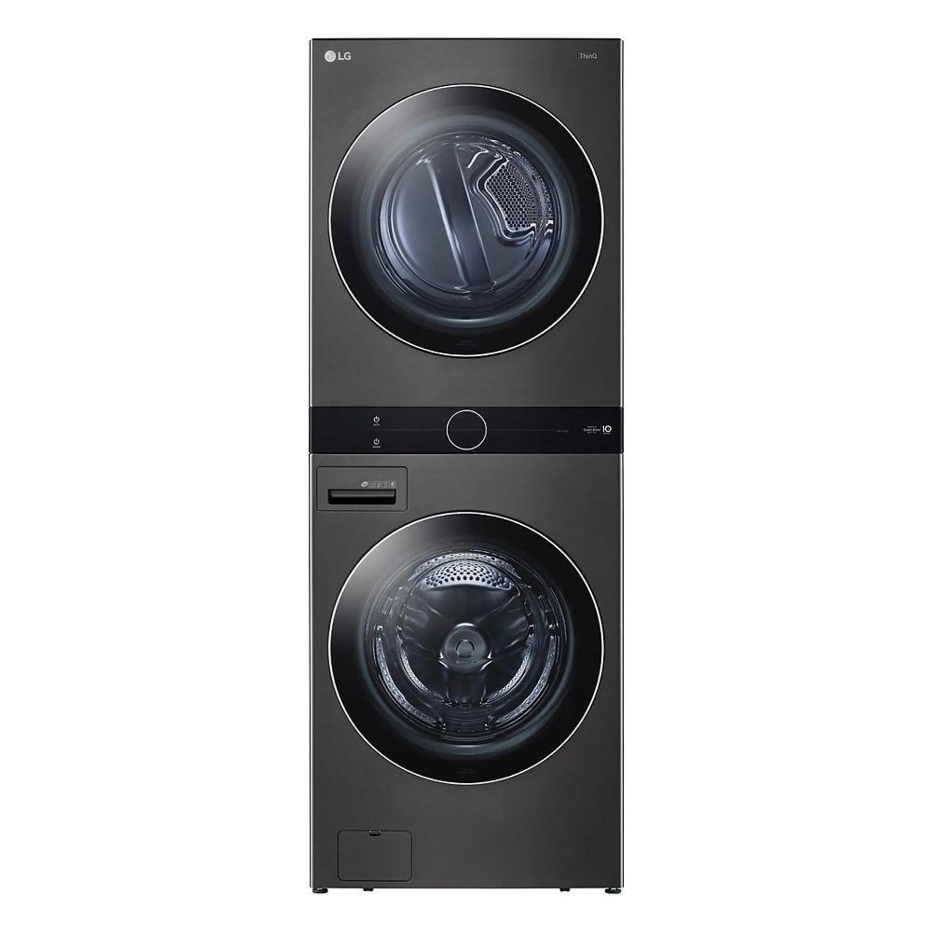 Front Load WashTower Laundry Centre with 5.2 cu. ft. Washer and 7.4 cu. ft. Electric Dryer in Black Steel - ENERGY STAR®