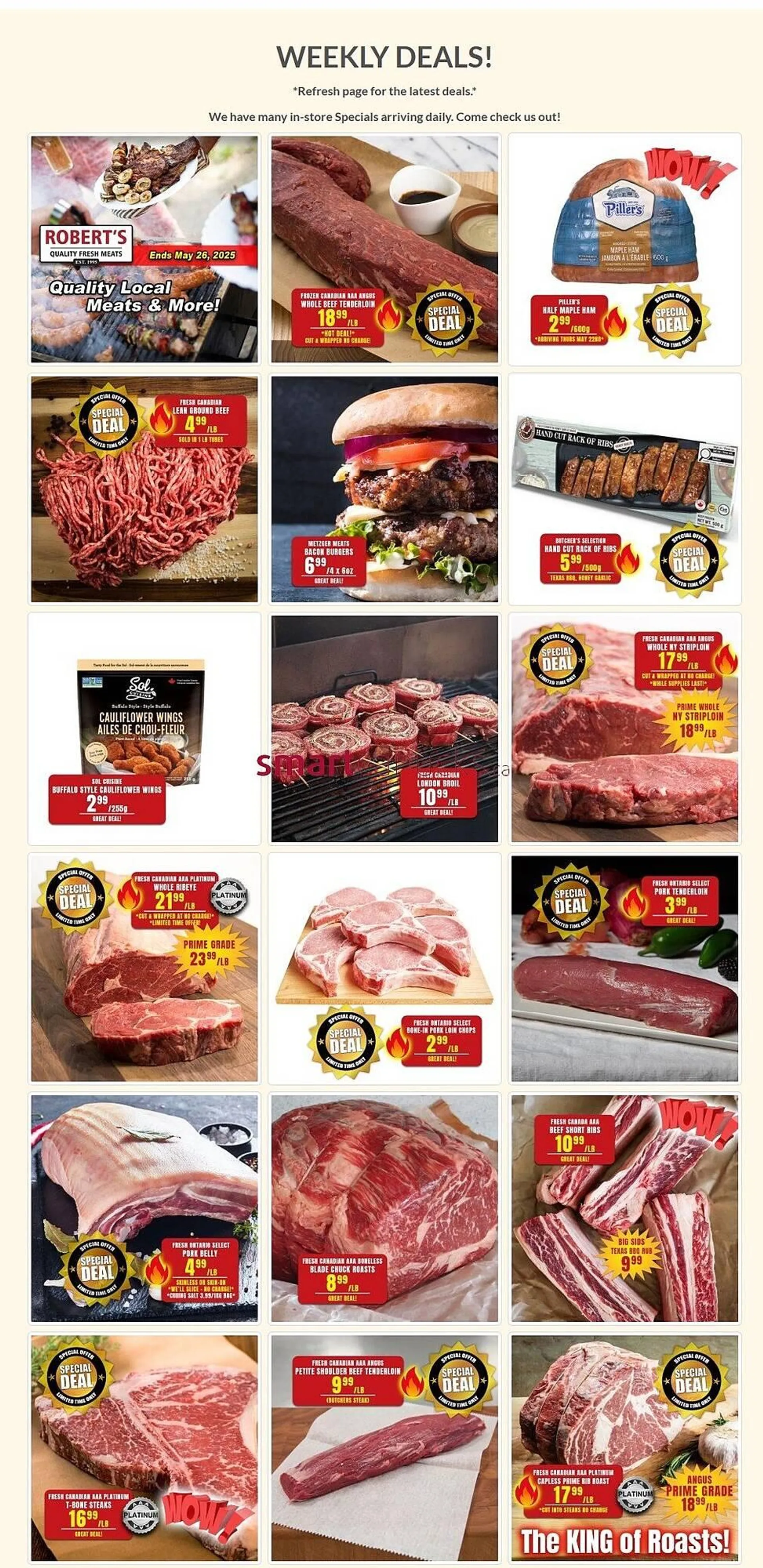 Roberts Fresh and Boxed Meats flyer from May 22 to June 4 2025 - flyer page 1