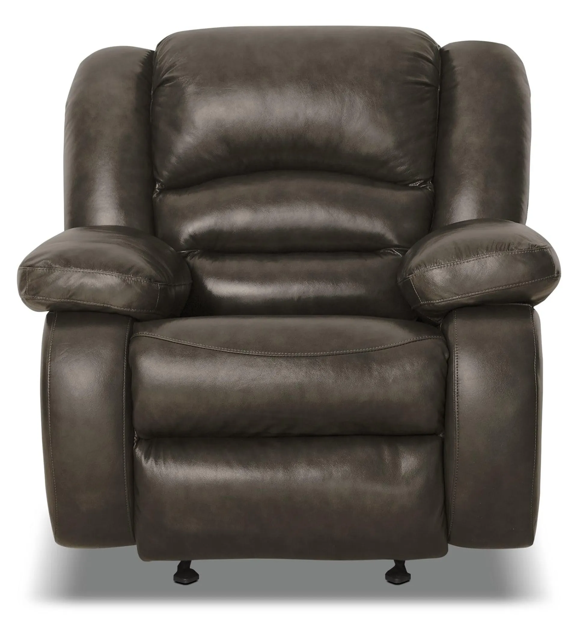 Toreno Genuine Leather Power Recliner - Grey