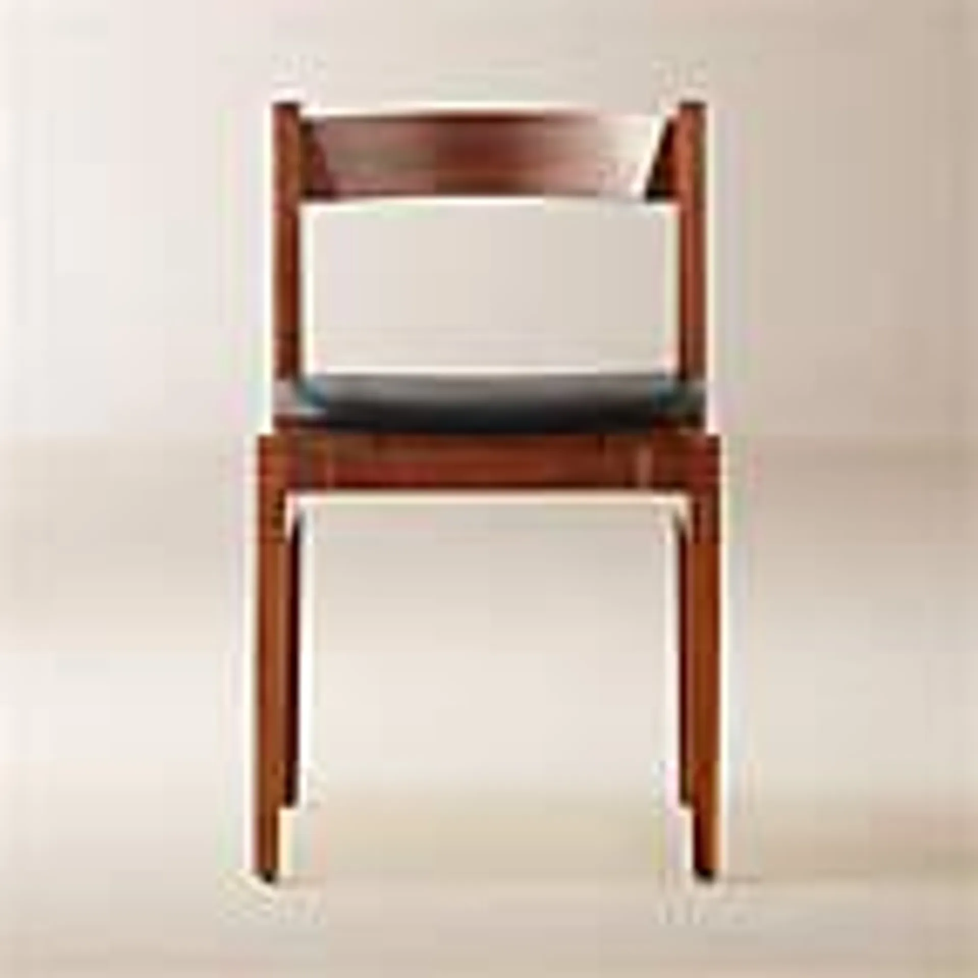 Ambrogio Black Leather Dining Chair by Gianfranco Frattini