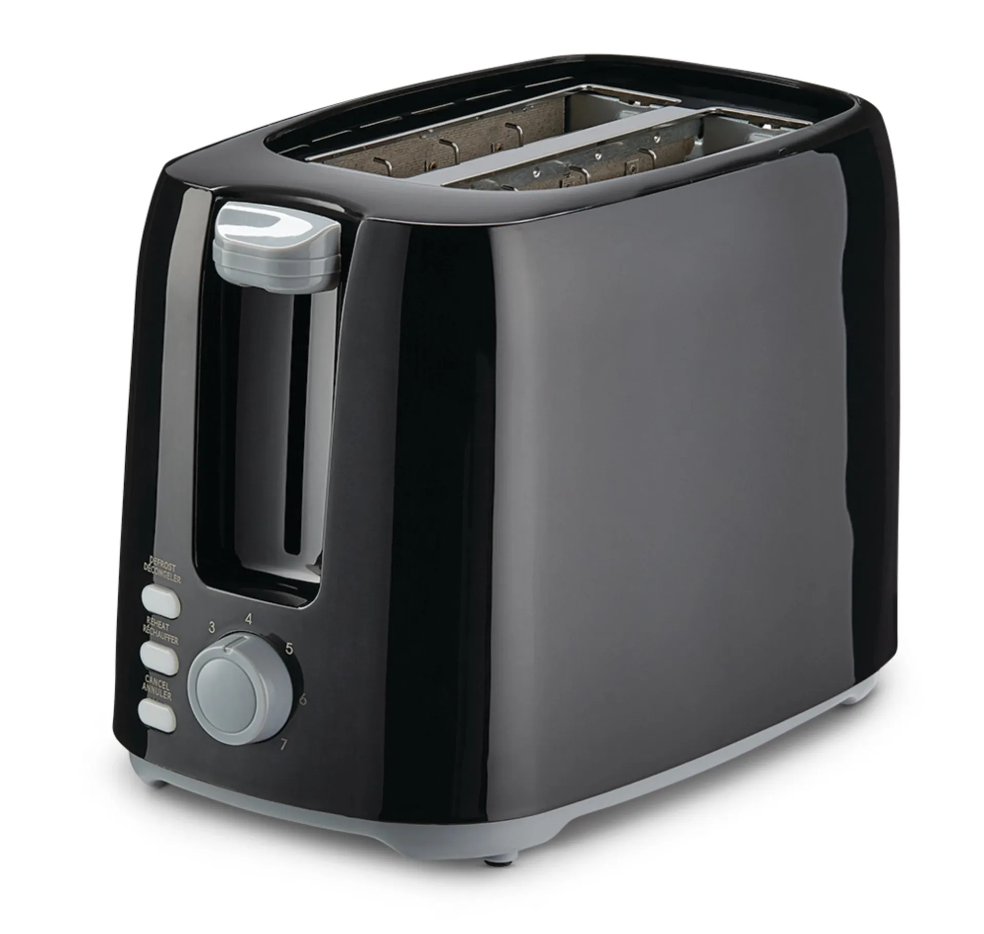 MASTER Chef Wide Slots Toaster w/ 7 Settings, Black, 2-Slices