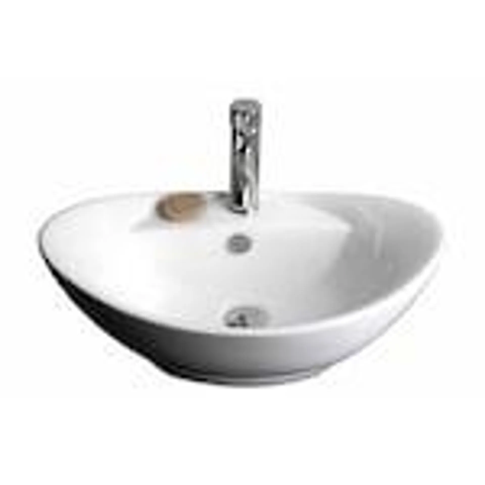 19.5-in. W CUPC Oval Bathroom Undermount Sink Set In Biscuit - Chrome Hardware - Overflow Drain Incl. AI-13157