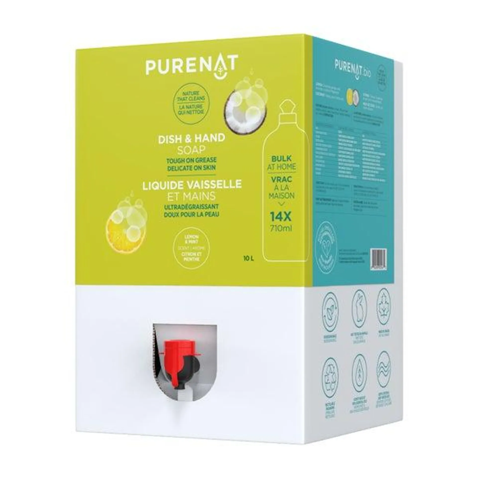 Purenature Dish and Hand Soap Bulk Refill 10L