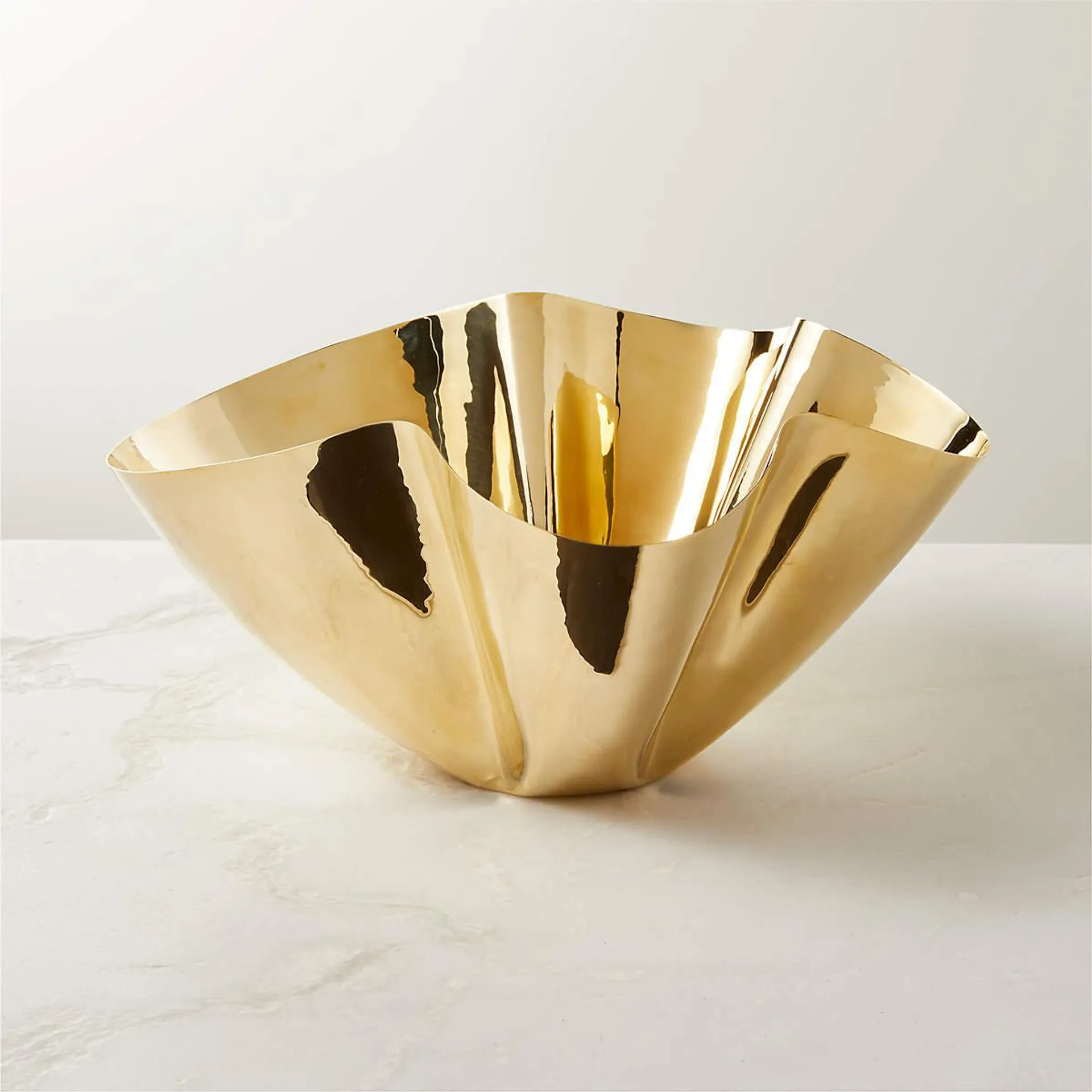 Adorn Brass Abstract Bowl