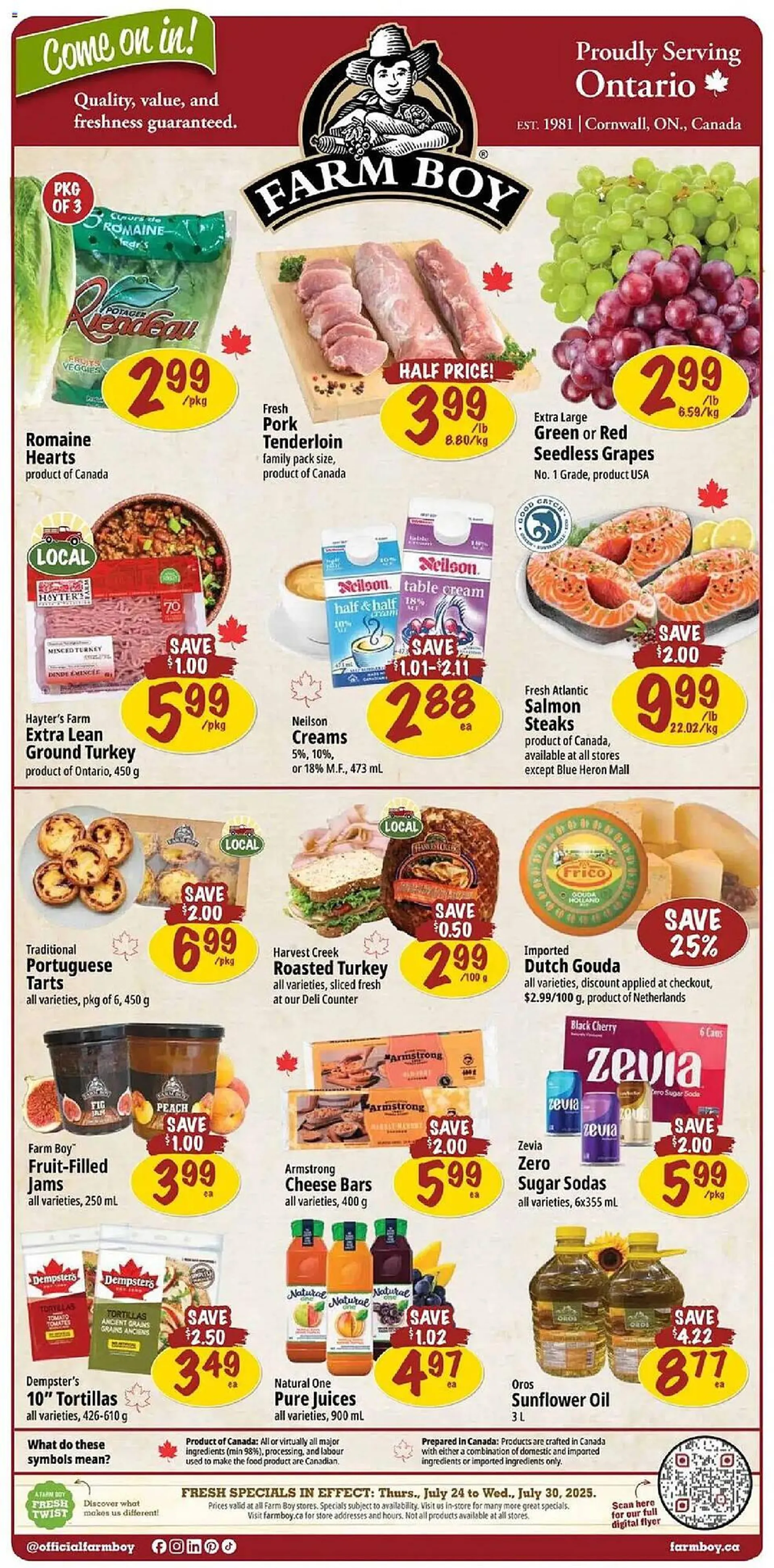 Farm Boy flyer from July 24 to July 30 2025 - flyer page 1