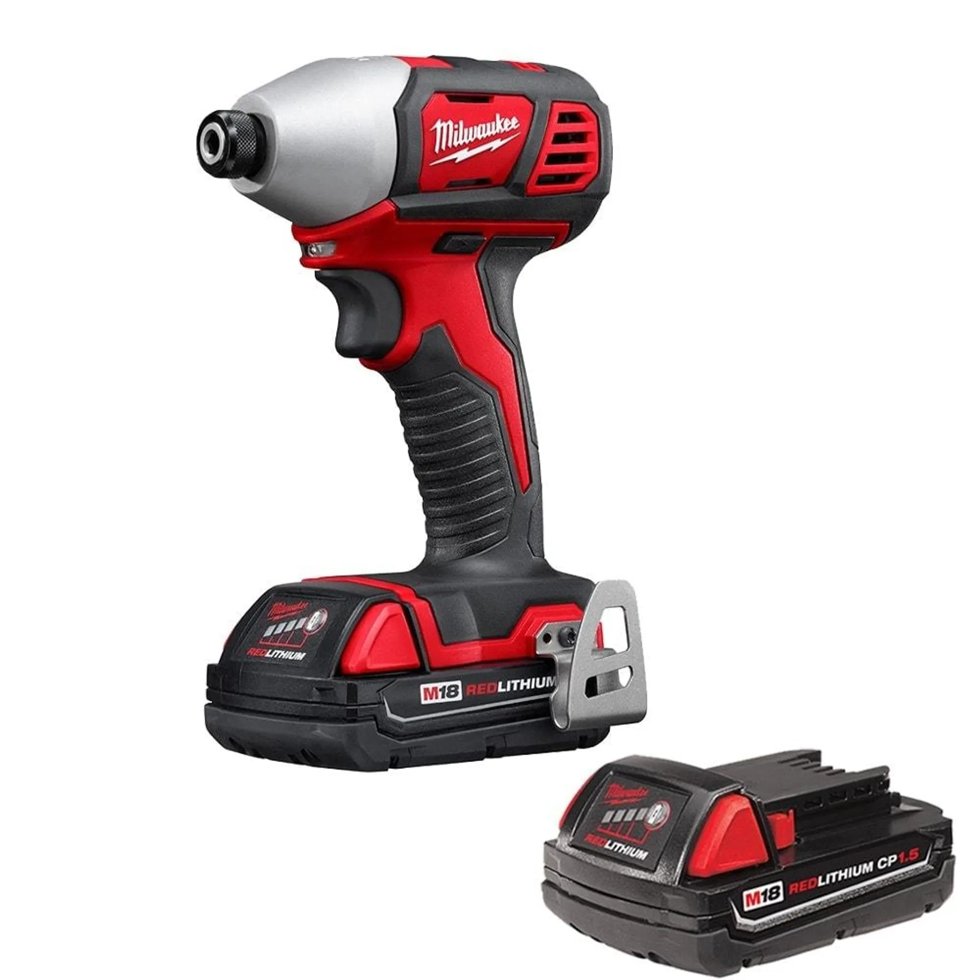 M18 18-Volt Lithium-Ion Cordless 1/4 in. Impact Driver Kit with (2) 1.5Ah Batteries