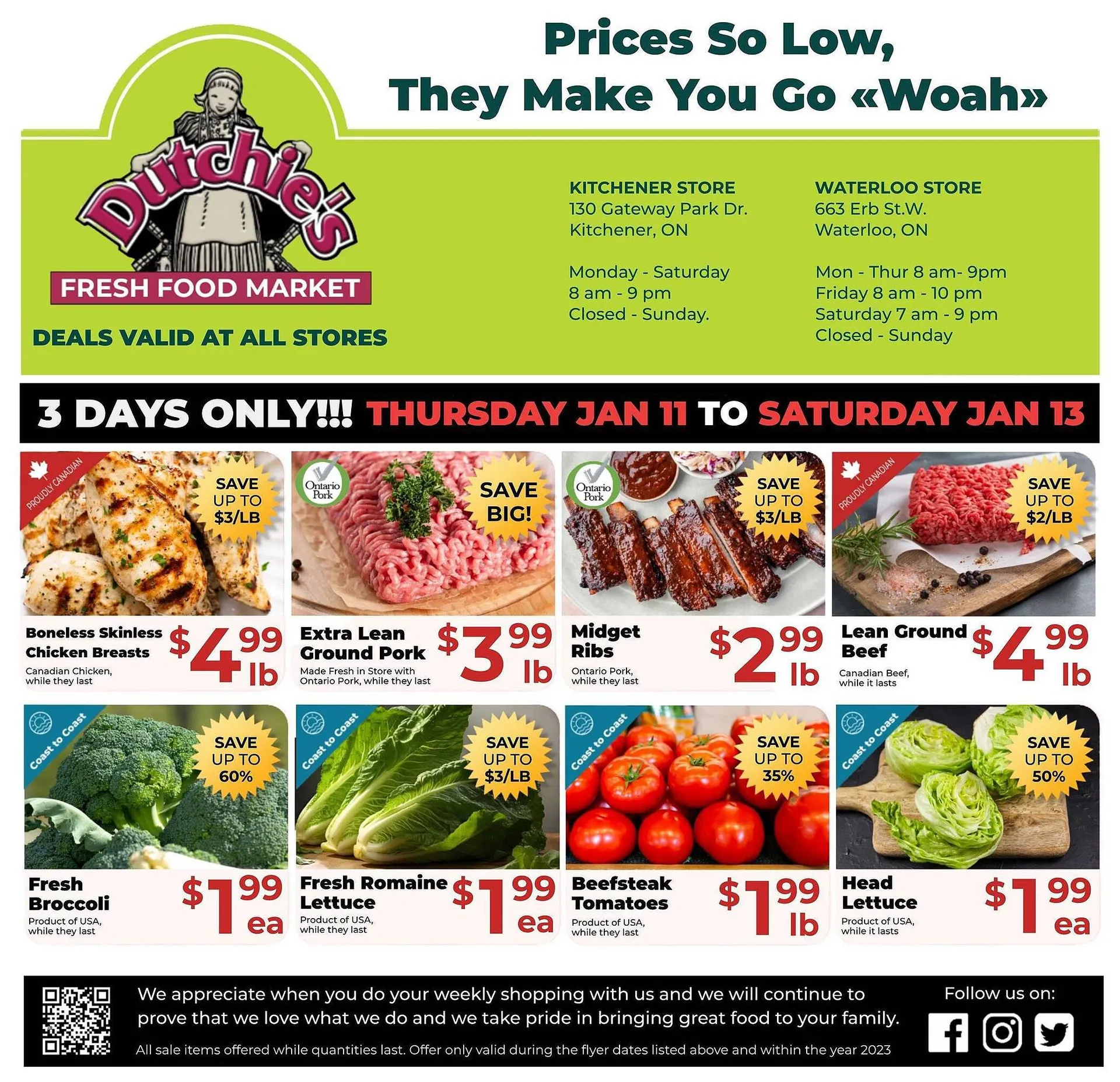 Dutchies Fresh Market flyer from January 11 to January 18 2024 - flyer page 1