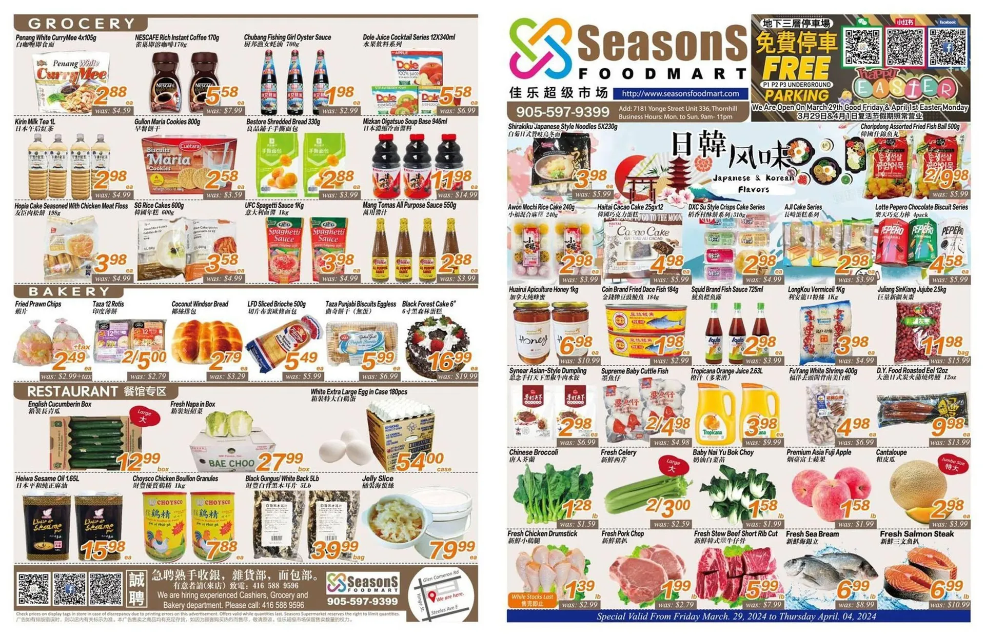 Seasons Foodmart flyer from March 30 to April 13 2024 - flyer page 