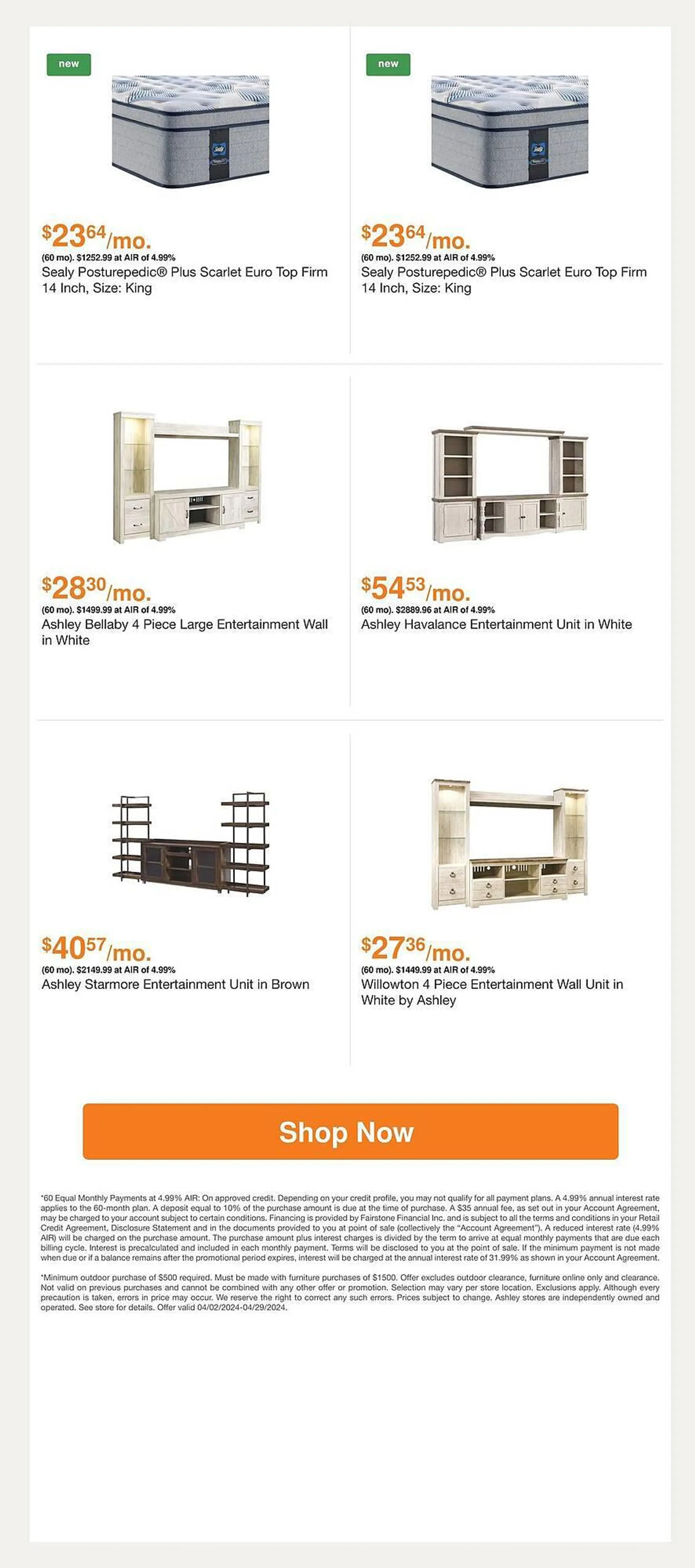 Ashley Furniture flyer from April 4 to April 10 2024 - flyer page 4