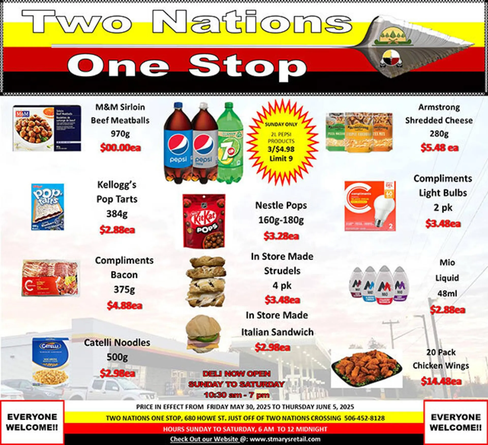 Two Nations One Stop flyer from May 30 to June 5 2025 - flyer page 1