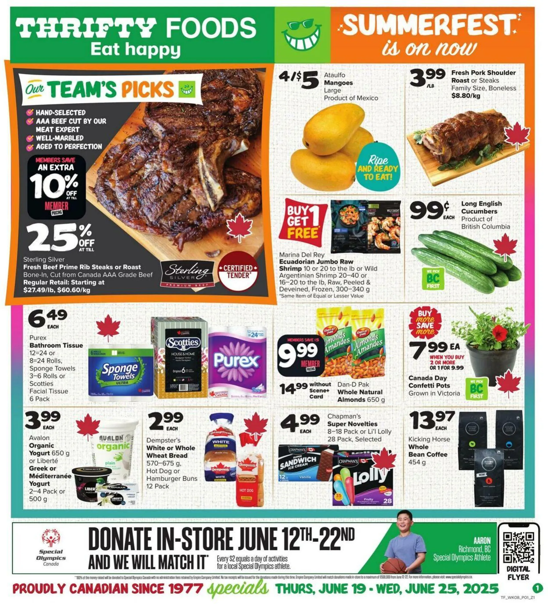 Thrifty Foods Current flyer from June 19 to June 25 2025 - flyer page 1