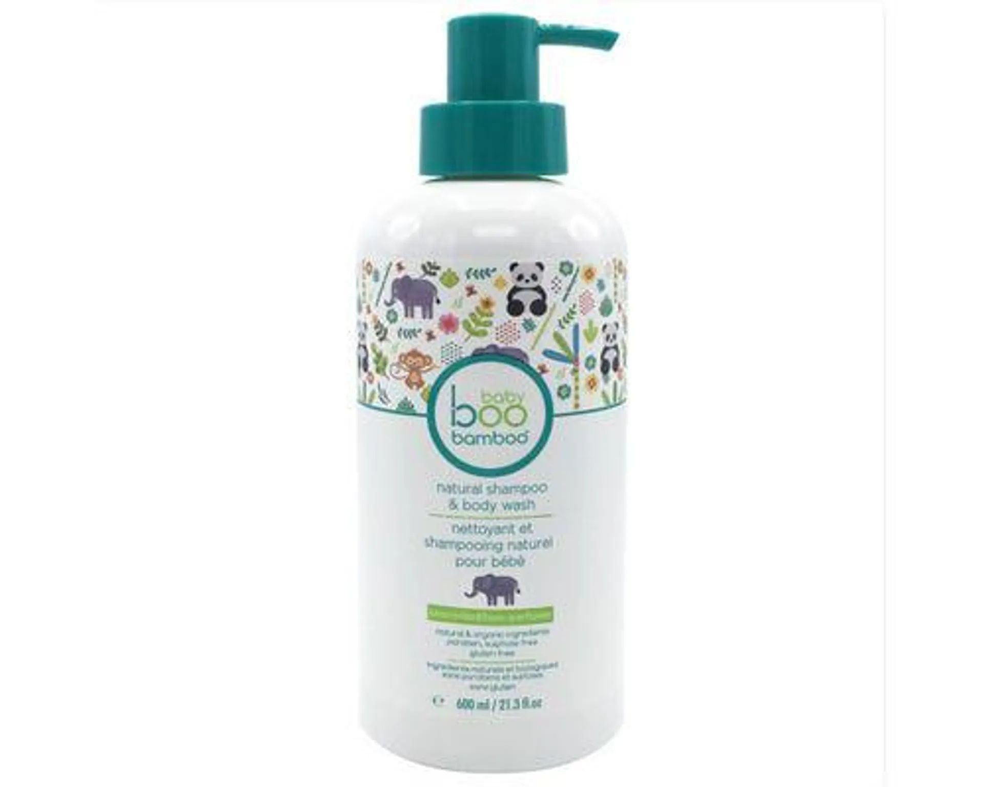 Boo Bamboo Natural Baby Shampoo & Body Wash Unscented 600mL