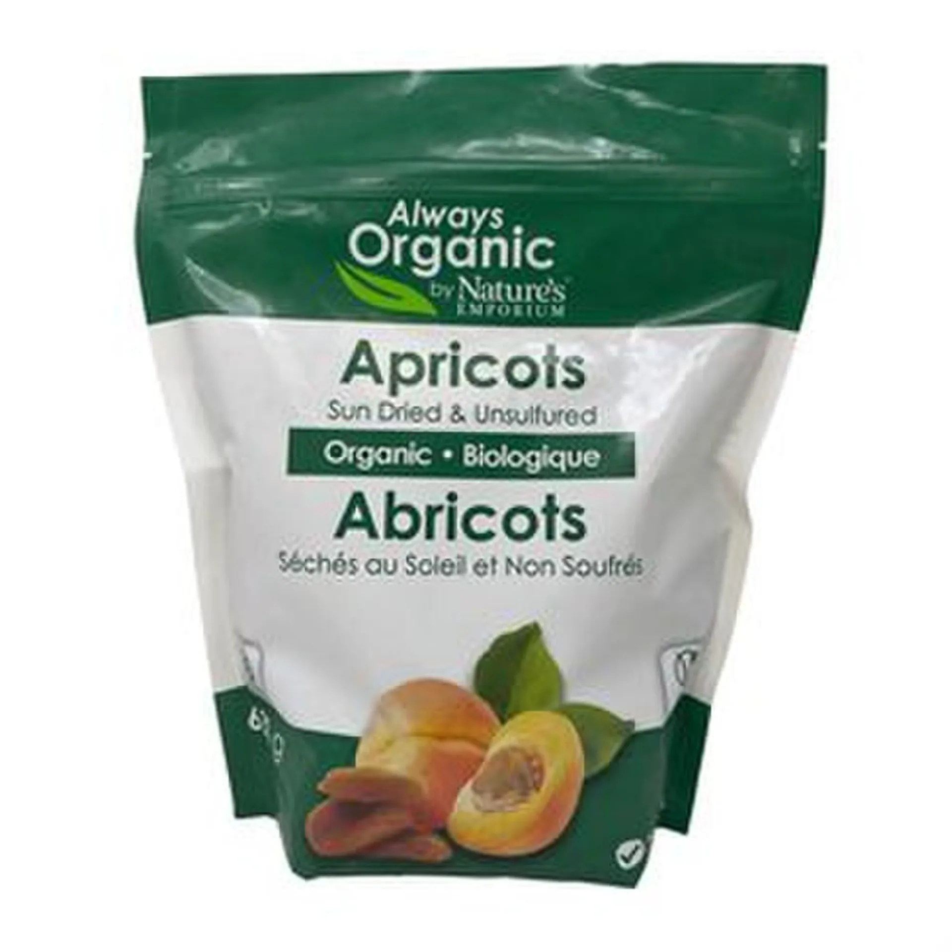 Always Organic Dried Apricots Org Bag 630 g