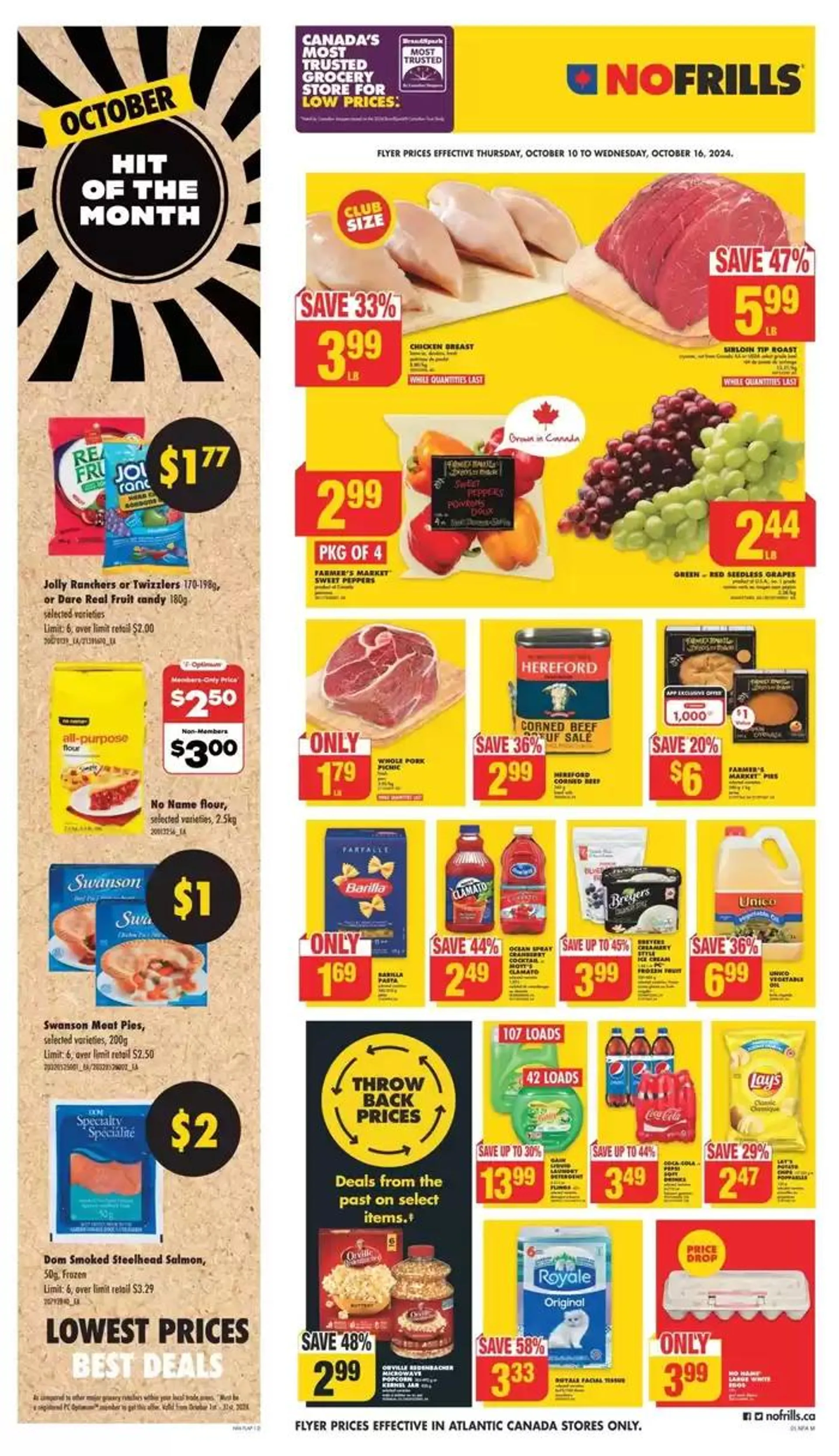 No Frills Weekly ad from October 10 to October 16 2024 - flyer page 1