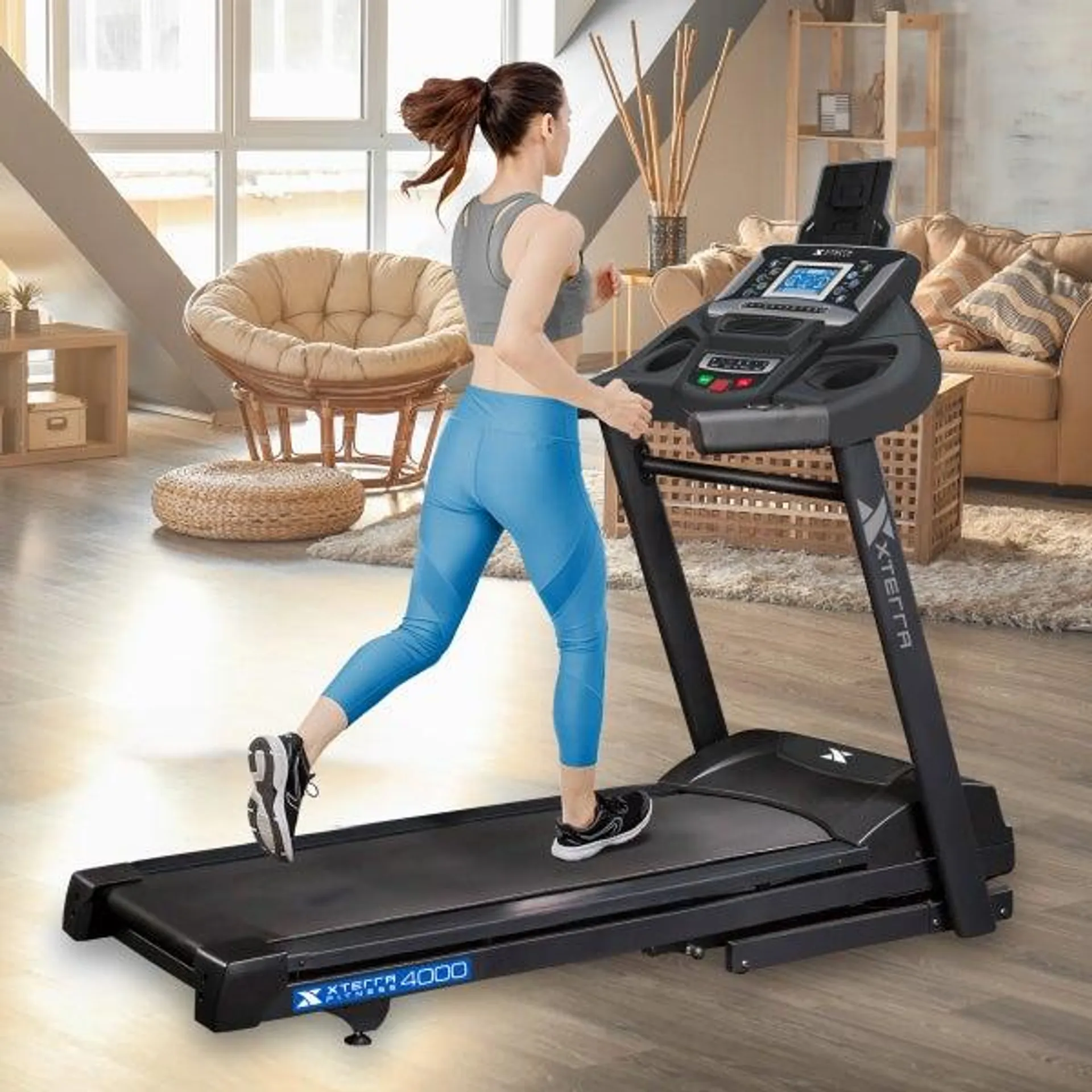 Xterra Performance 4000, 20”x 60”, 3.5 HP Folding Treadmill with Bluetooth