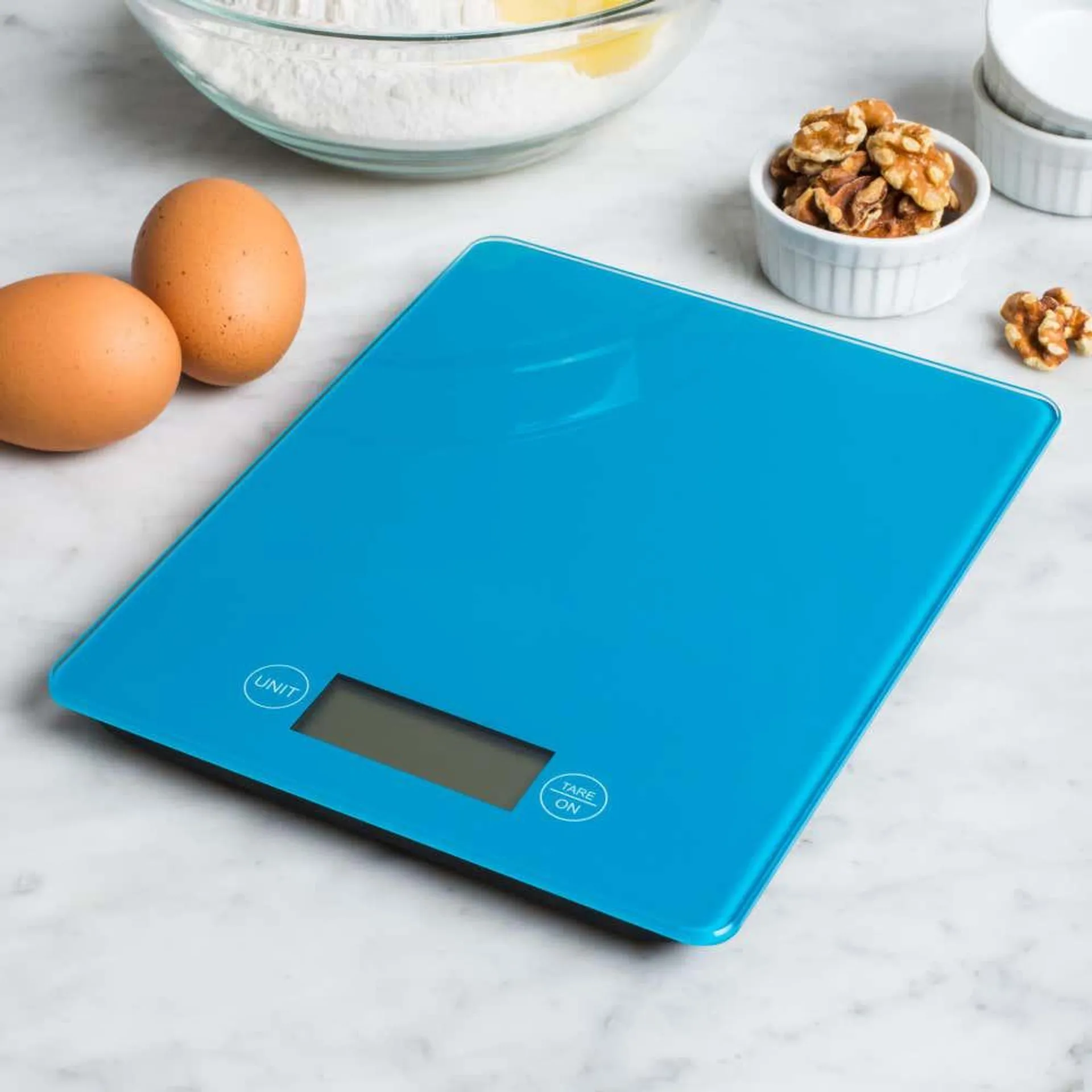 KSP Bakers Glass Digital Kitchen Scale (Blue)