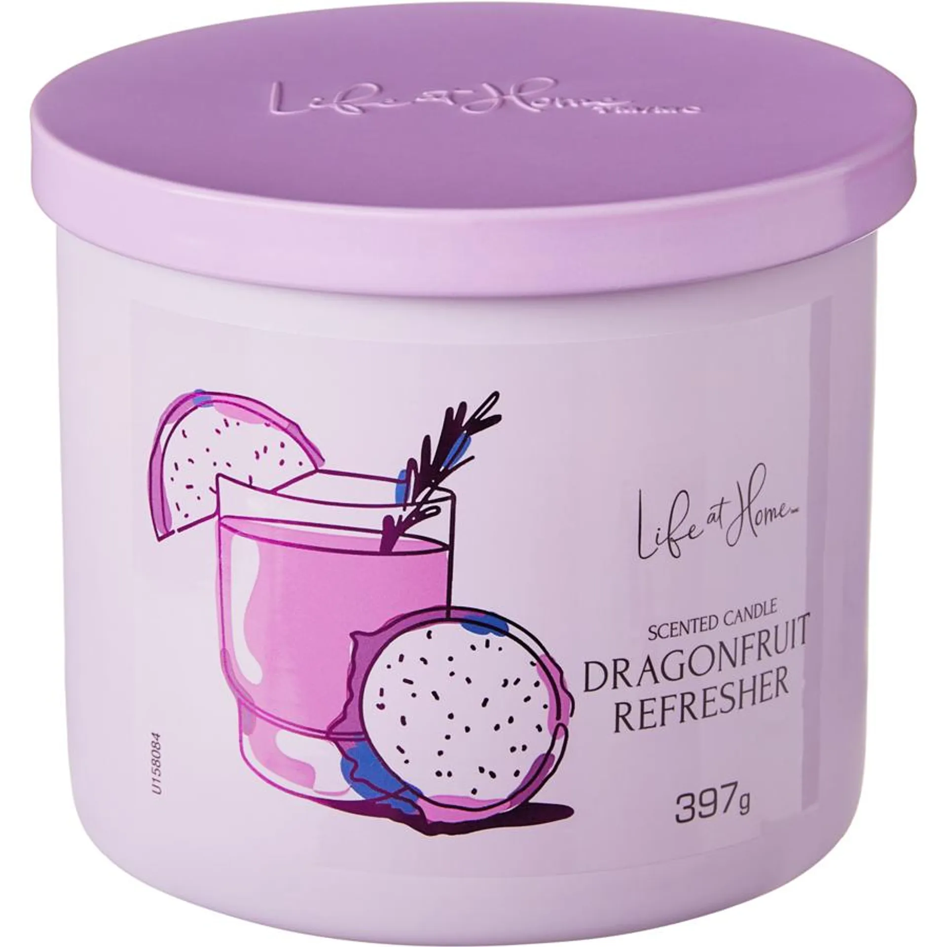 Dragonfruit Refresher 3 Wick Scented Candle with Lid