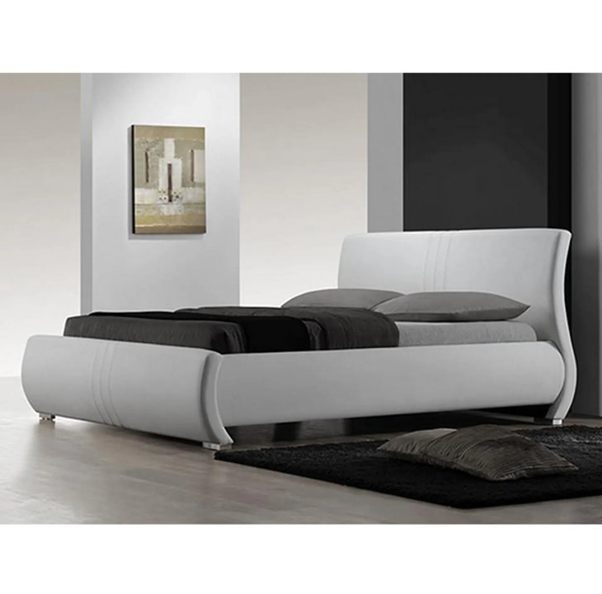 Curved Upholstered Bed