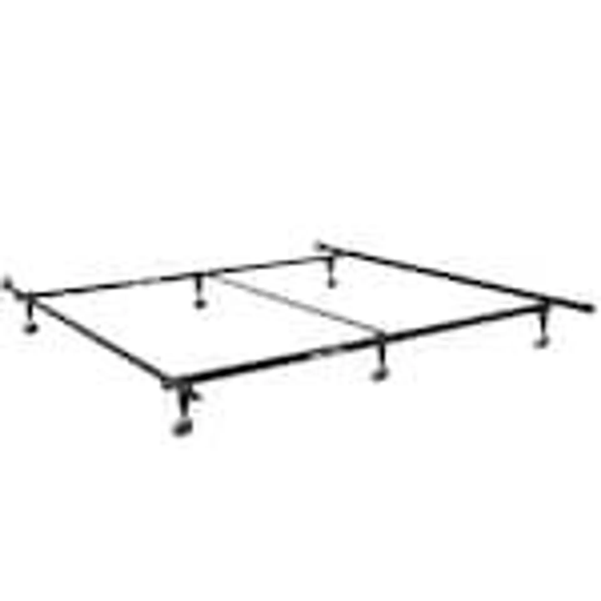 Adjustable Queen or King Black Metal Bed Frame