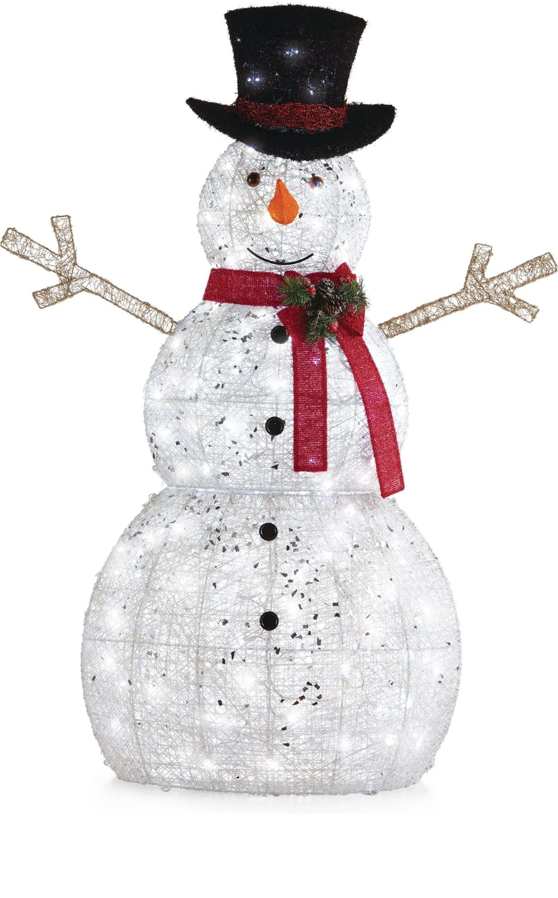 CANVAS 5' LED Wireform Arctic White Snowman Christmas Decor