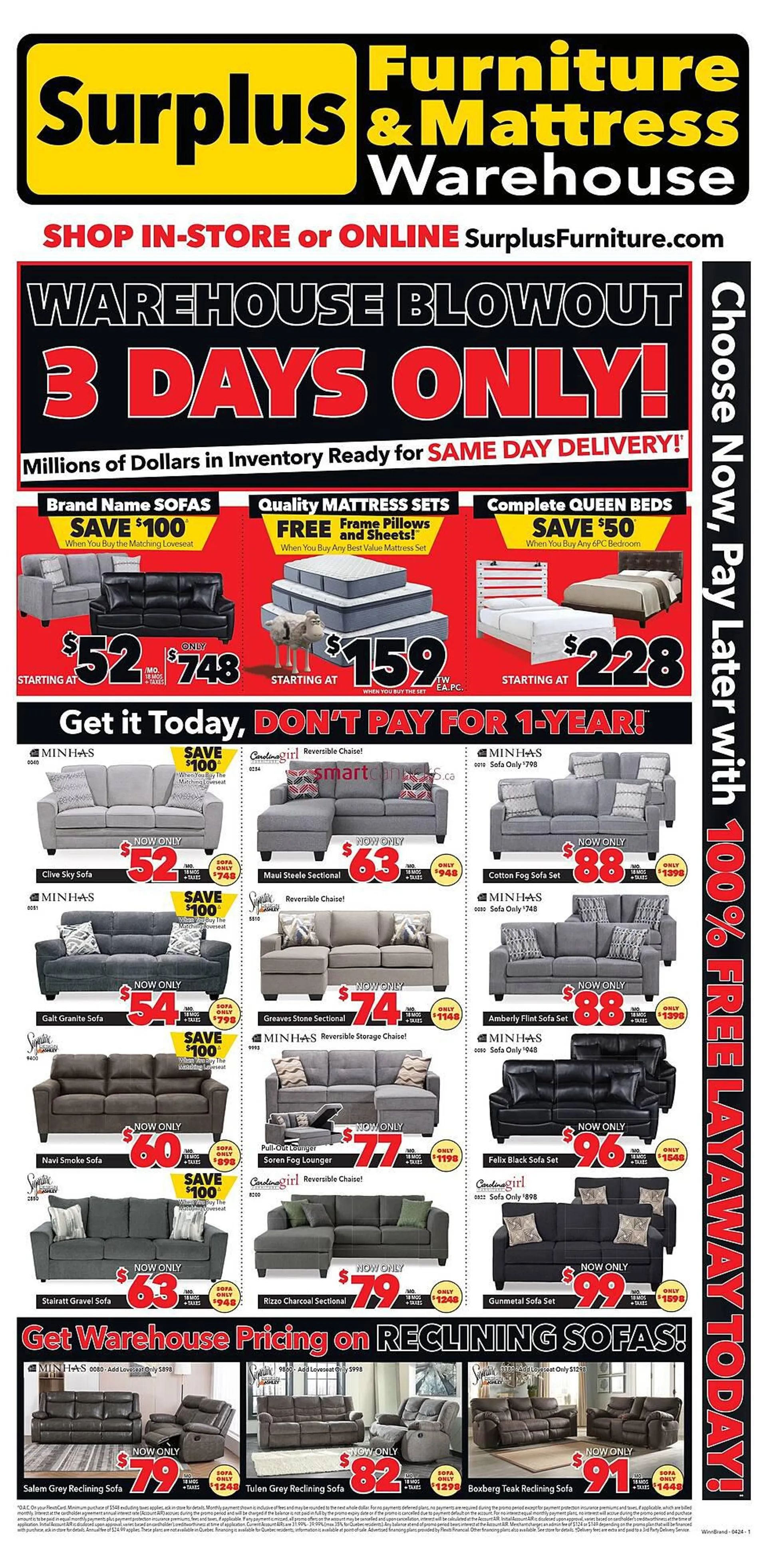 Surplus Furniture flyer from April 1 to May 5 2024 - flyer page 