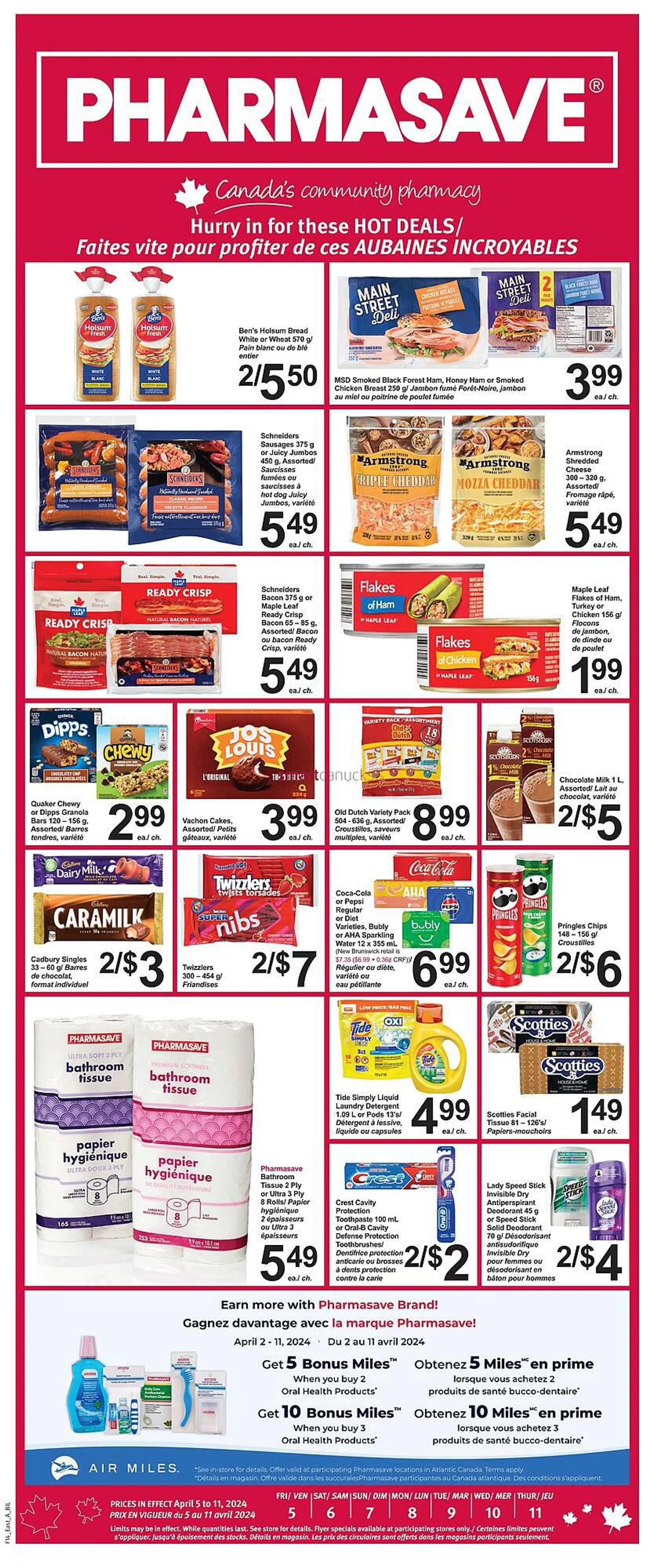 Pharmasave flyer from April 4 to April 10 2024 - flyer page 1