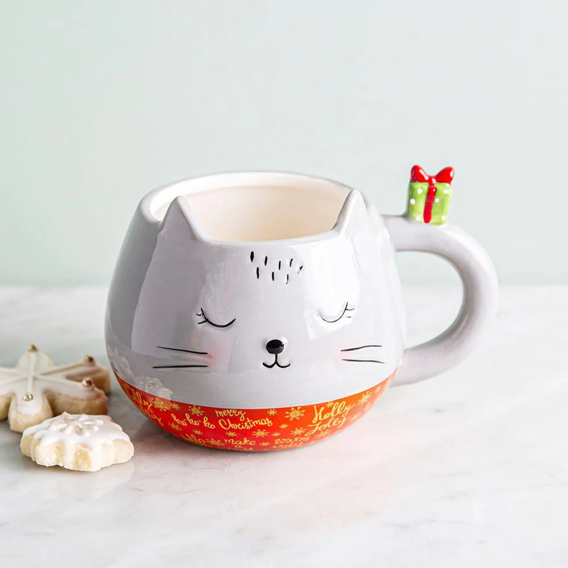 KSP Christmas Friends 'Cat' Ceramic Mug