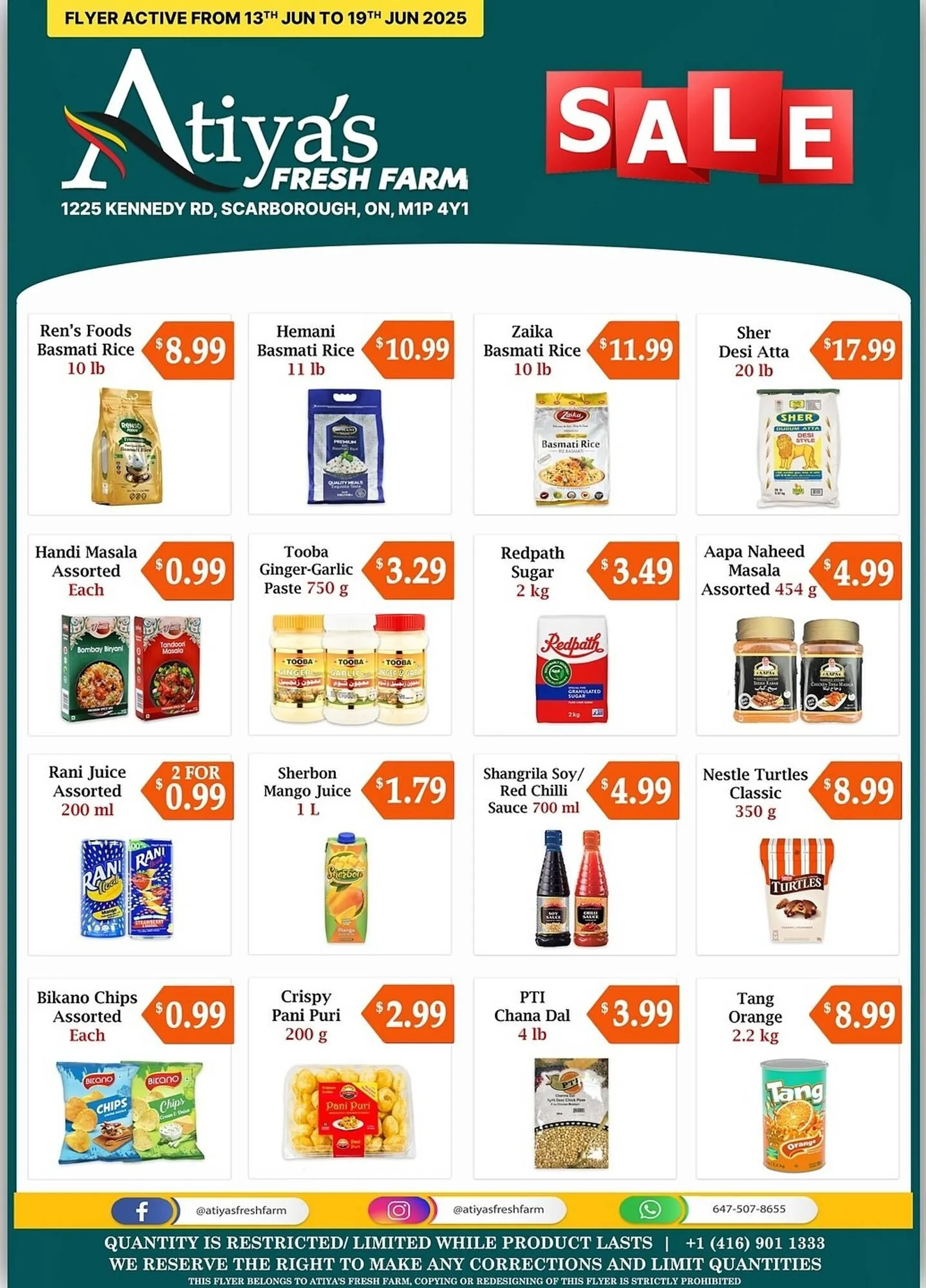 Atiya's Fresh Farm flyer from June 13 to June 19 2025 - flyer page 1