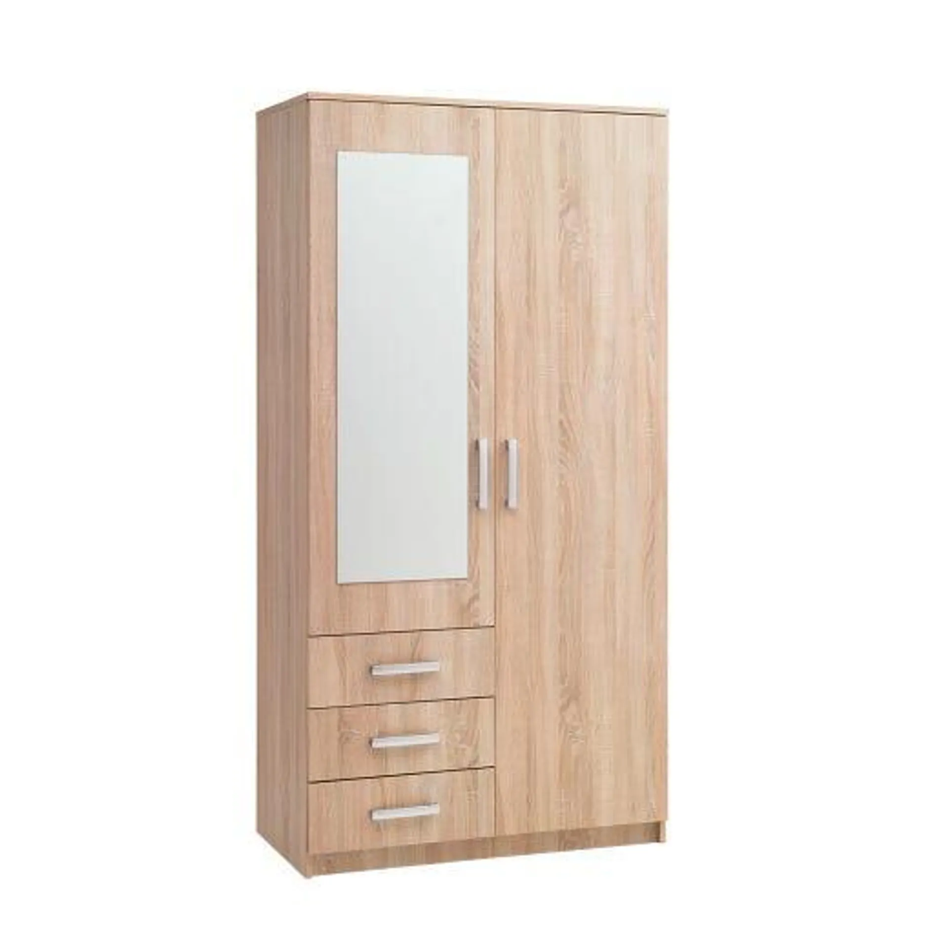 2 Door + 3 Drawer Wardrobe