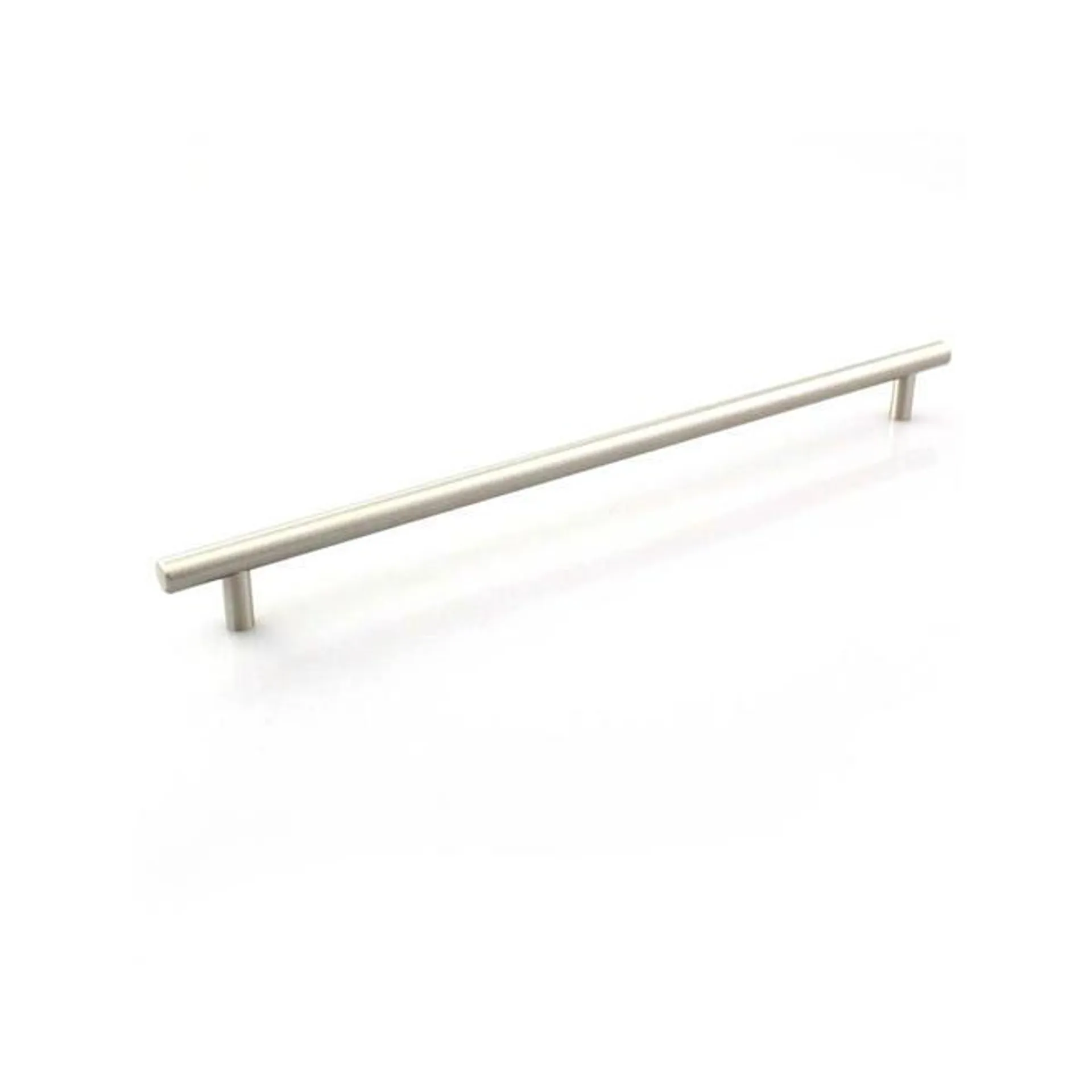 Satin Nickel Finish Contemporary Metal T Bar Handle Pulls Center to Center 320mm 12-5/8in - 1/Pack