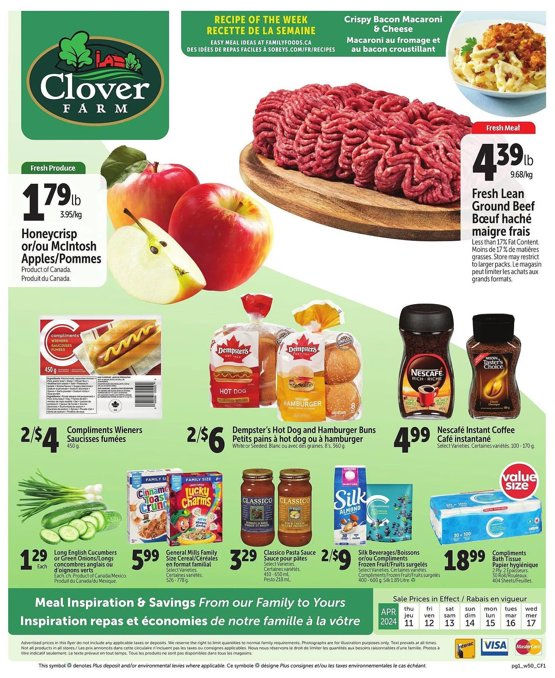 Clover Farm flyer from April 11 to April 17 2024 - flyer page 1