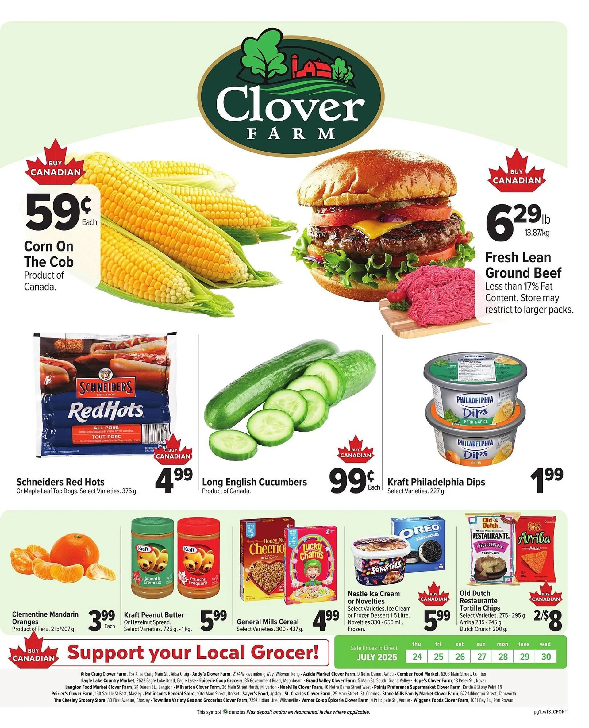 Clover Farm flyer from July 24 to July 30 2025 - flyer page 1