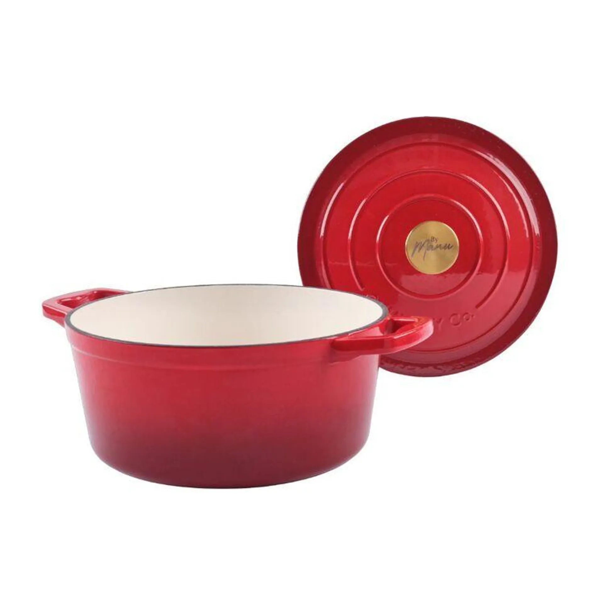 Culinary Co By Manu Cast Iron Casserole Red 4.7 L